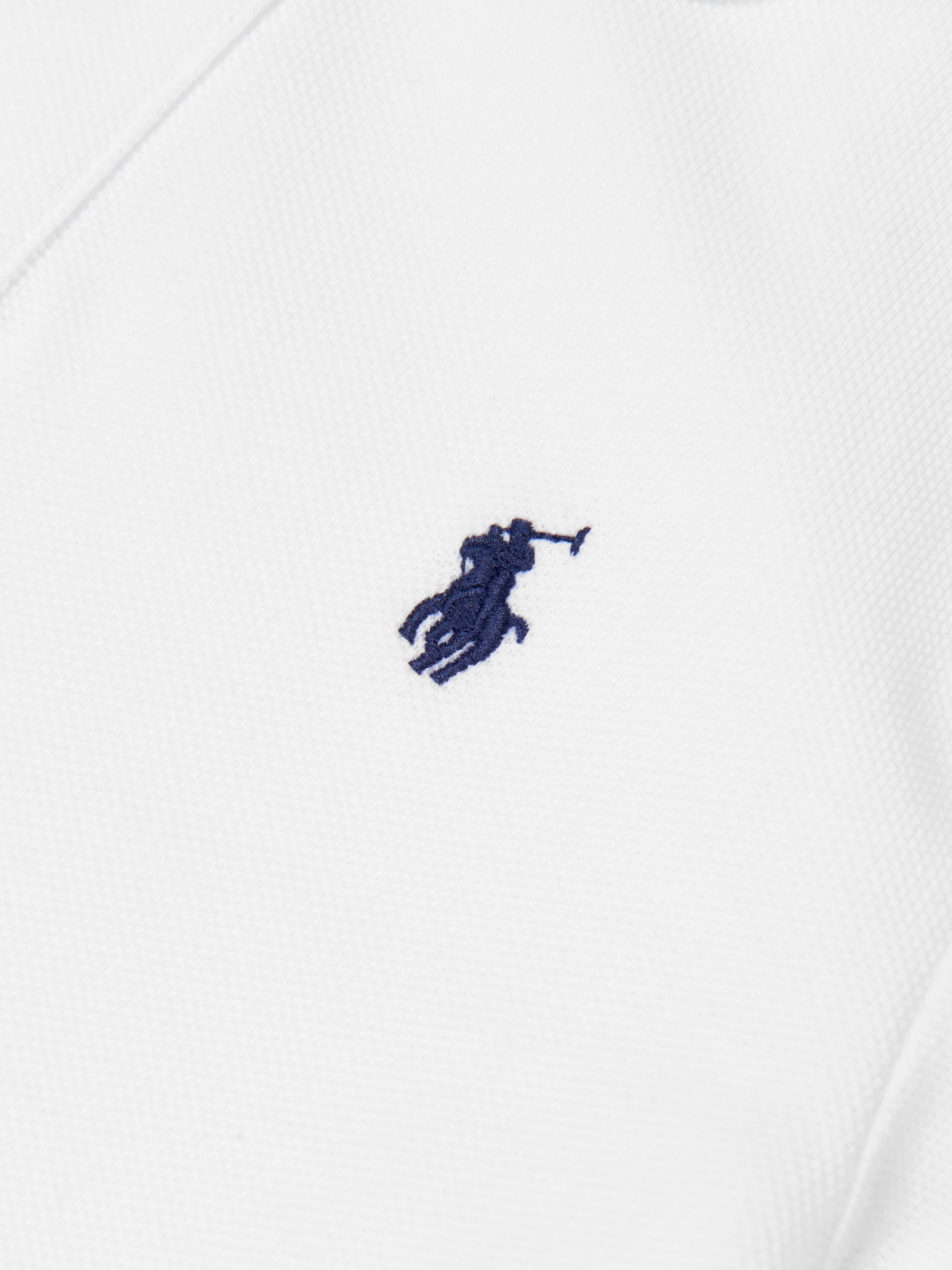 Boys Logo Polo Shirt in White