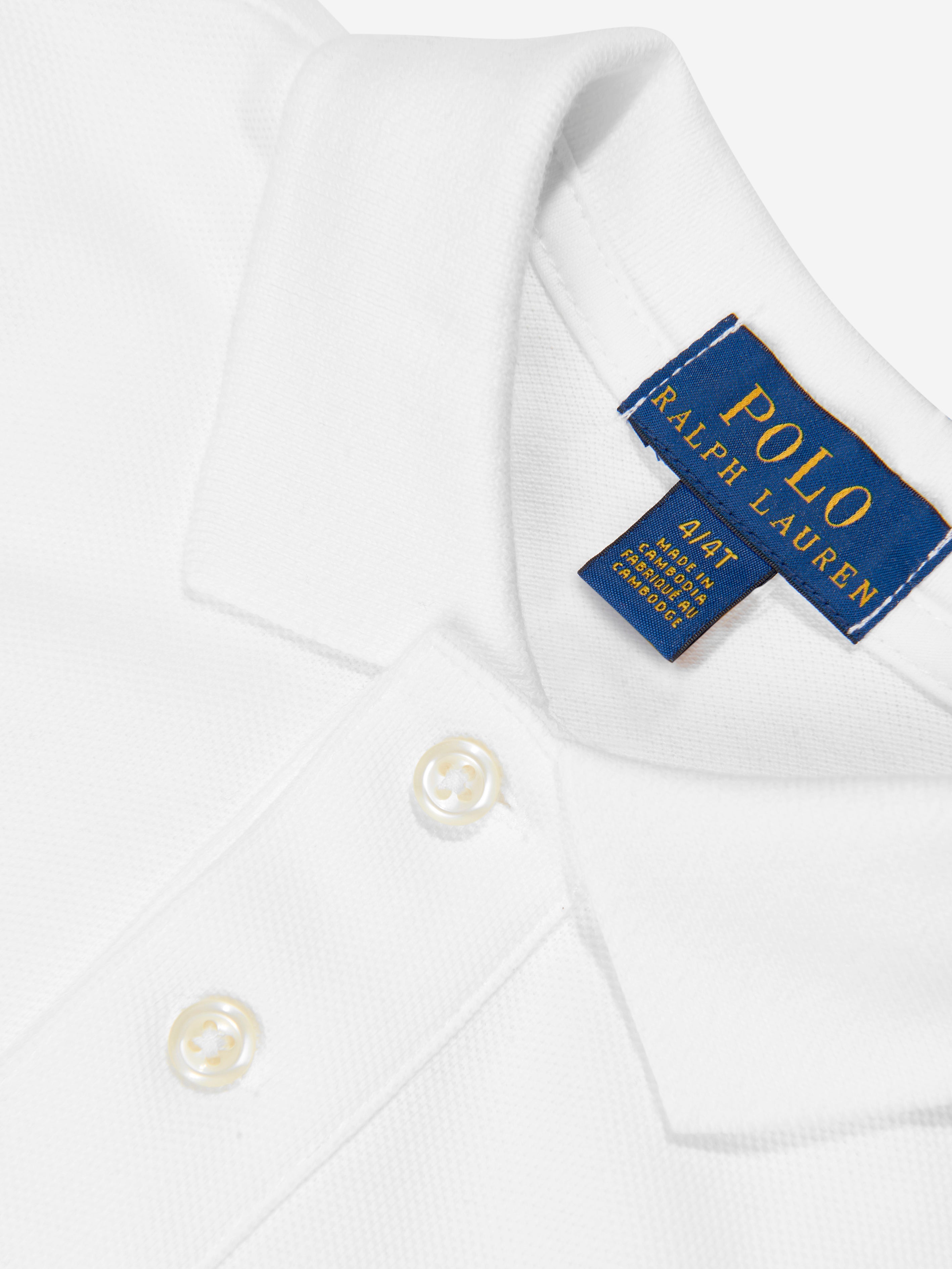 Boys Logo Polo Shirt in White