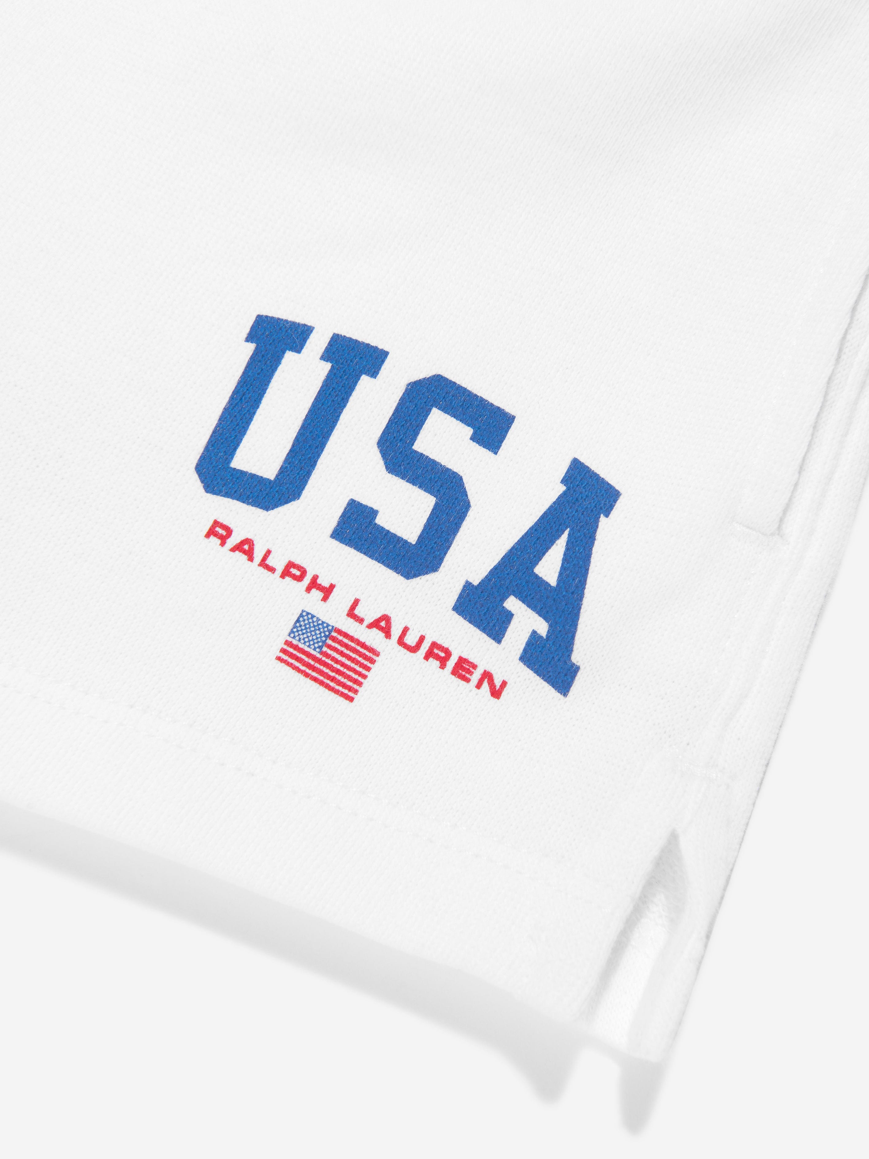 Ralph Lauren Girls USA Shorts in White