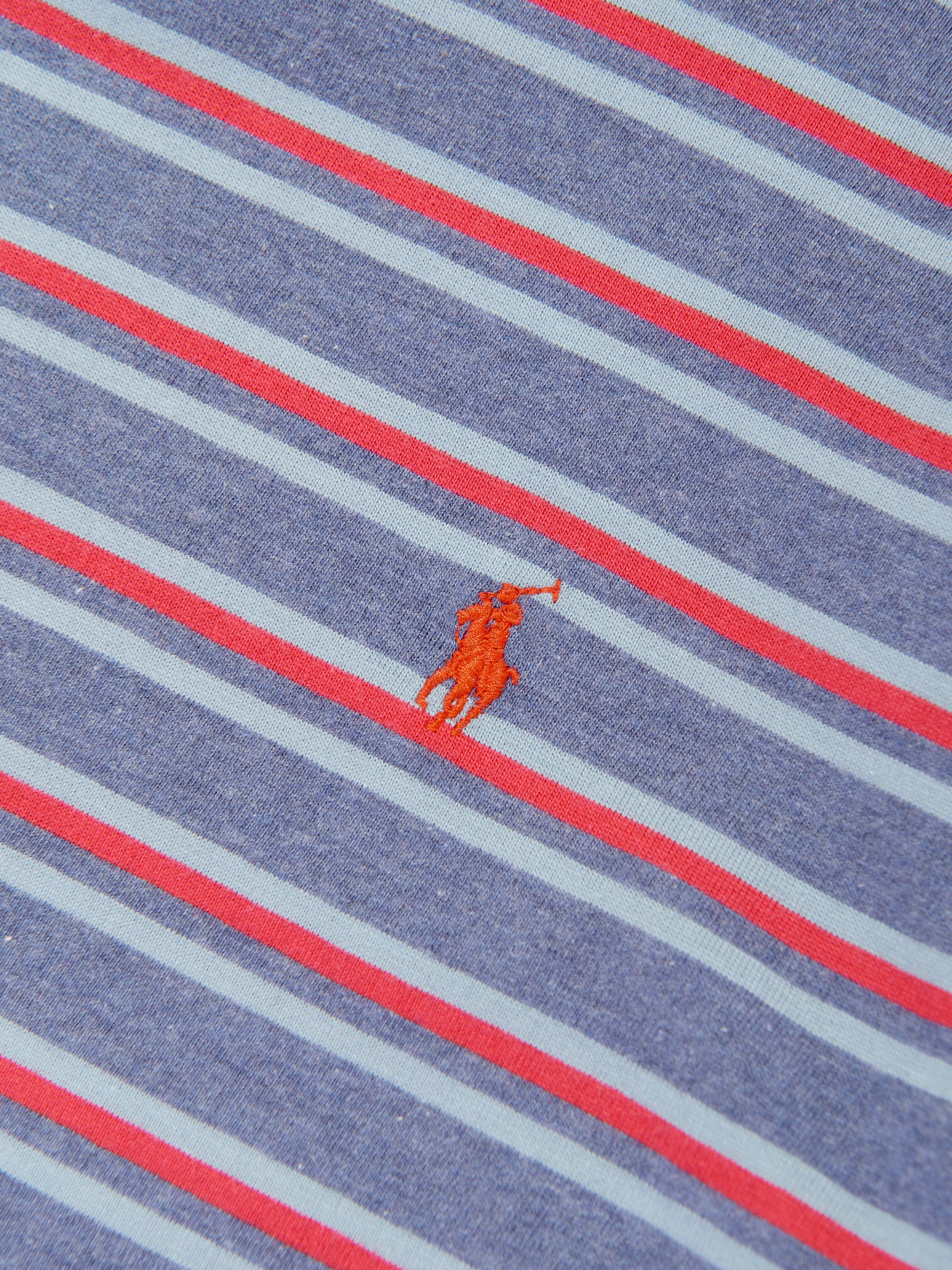 Ralph Lauren Boys Striped Logo T-Shirt in Blue