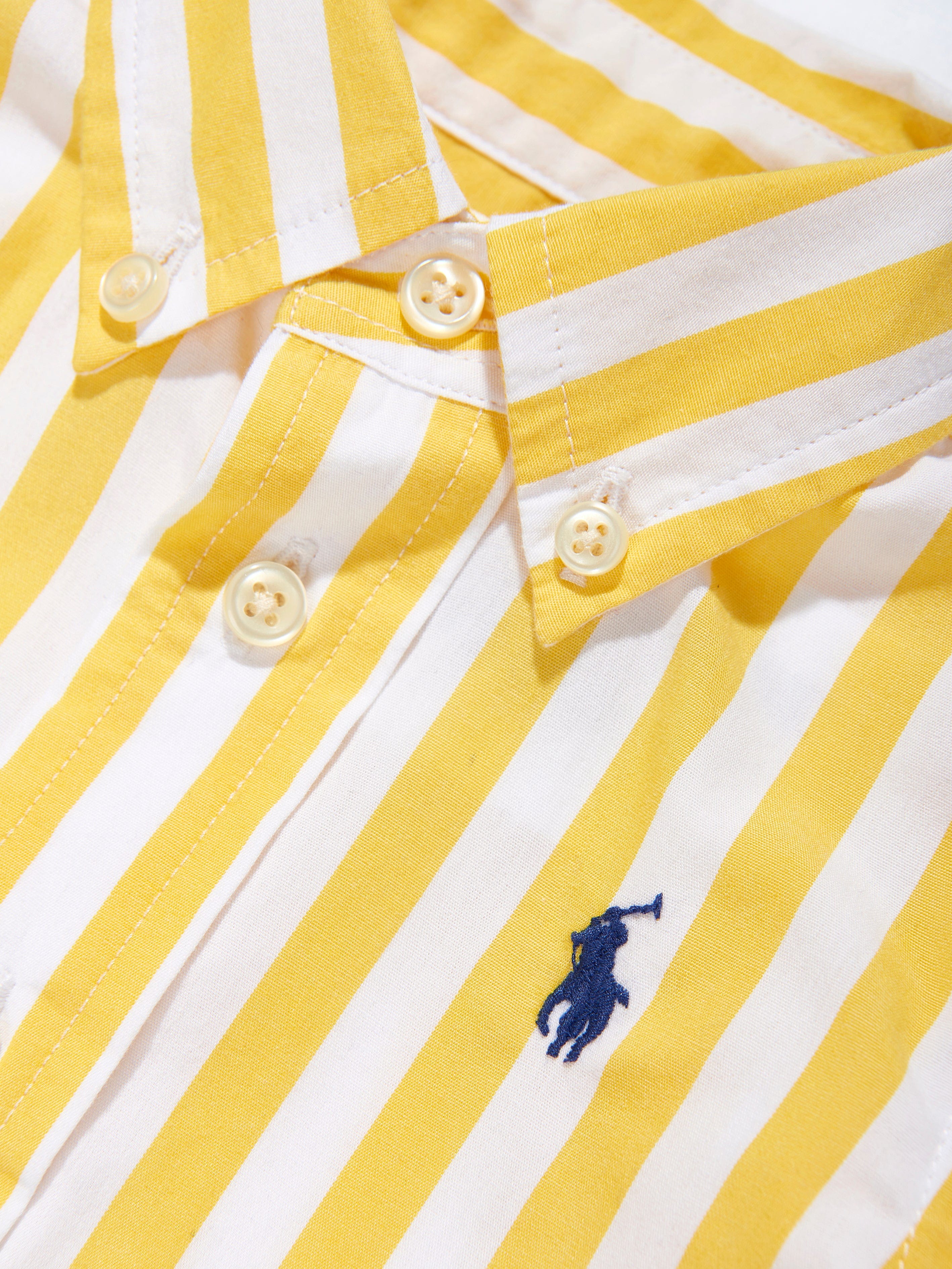 Baby Boys Striped Shirt in Yellow
