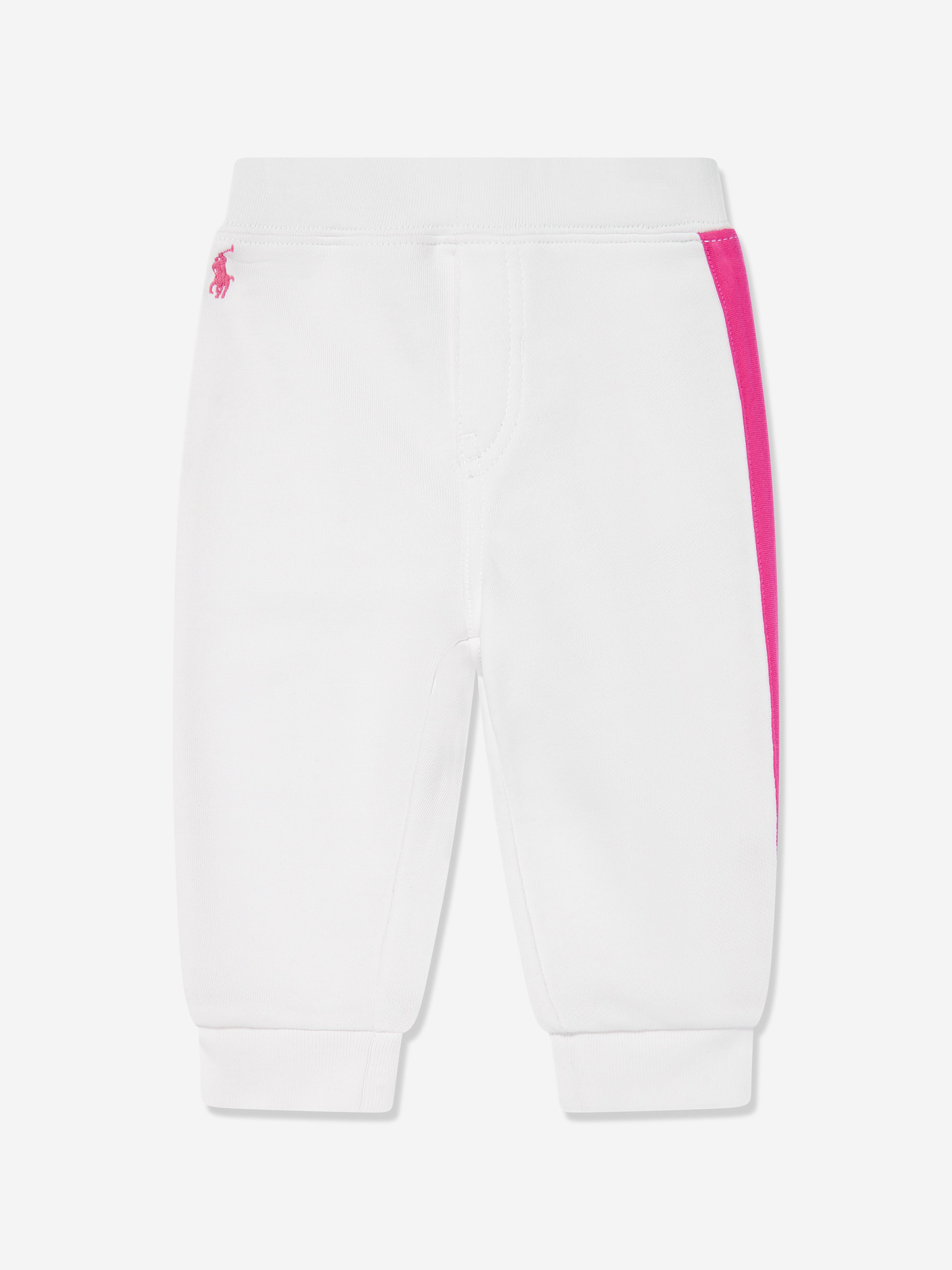Baby Girls Big Pony Tracksuit in White