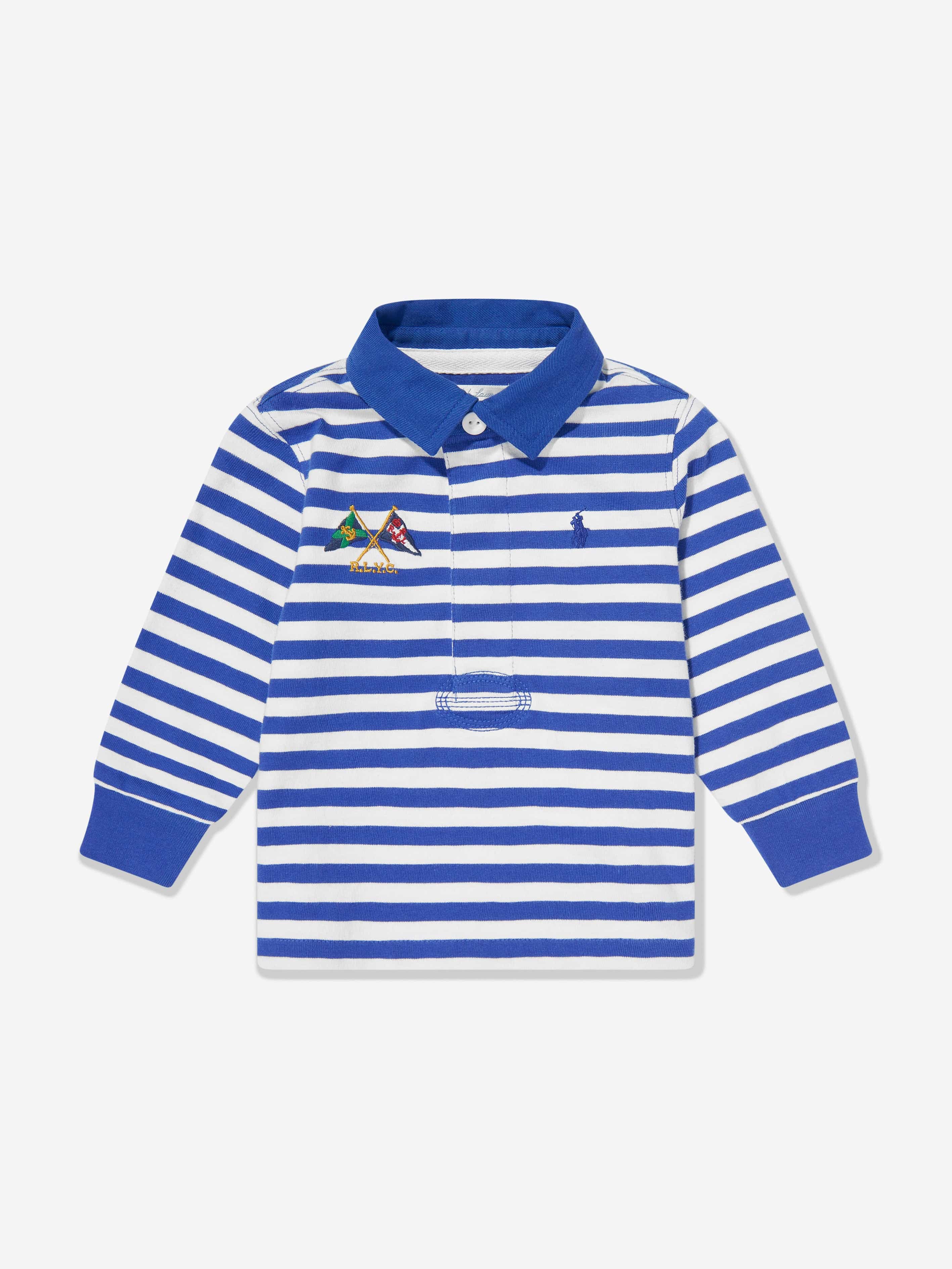 Baby Boys Rugby Top and Shorts Set in Blue