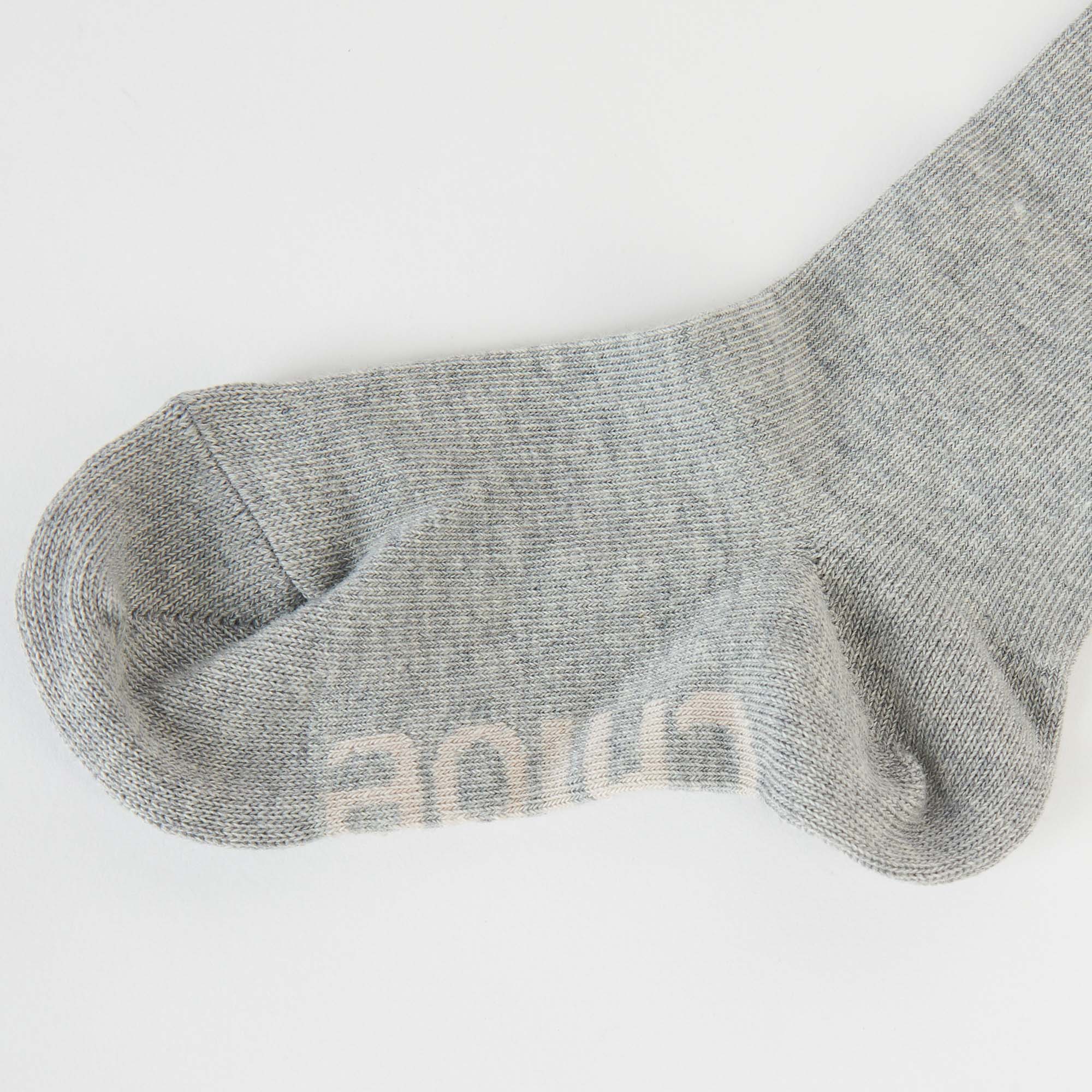 Girls Grey Logo Cotton Tights