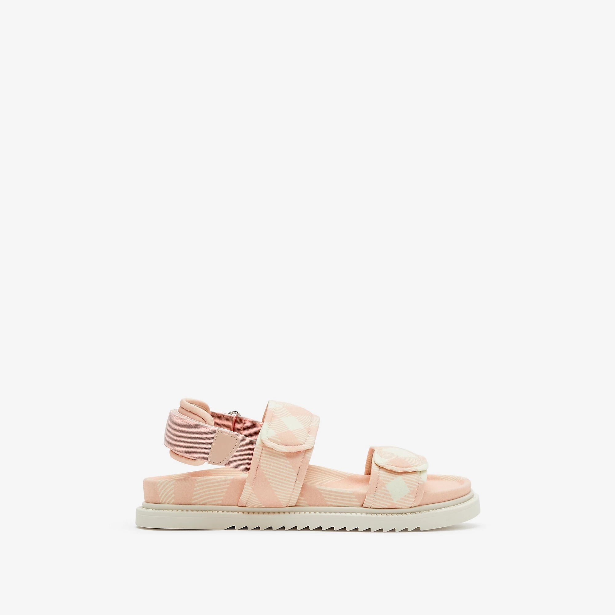 Girls Pink Check Sandals