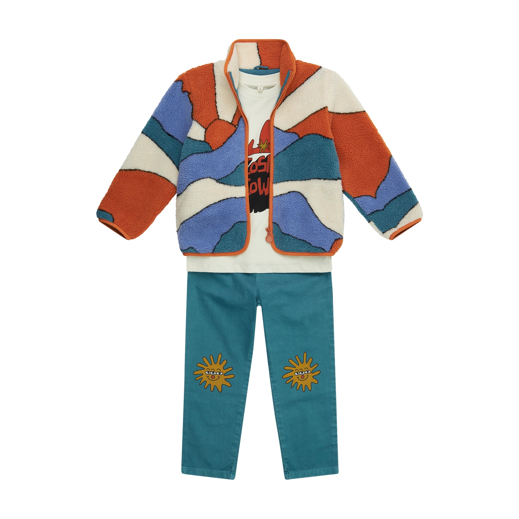 Boys Multicolor Sherpa Jacket