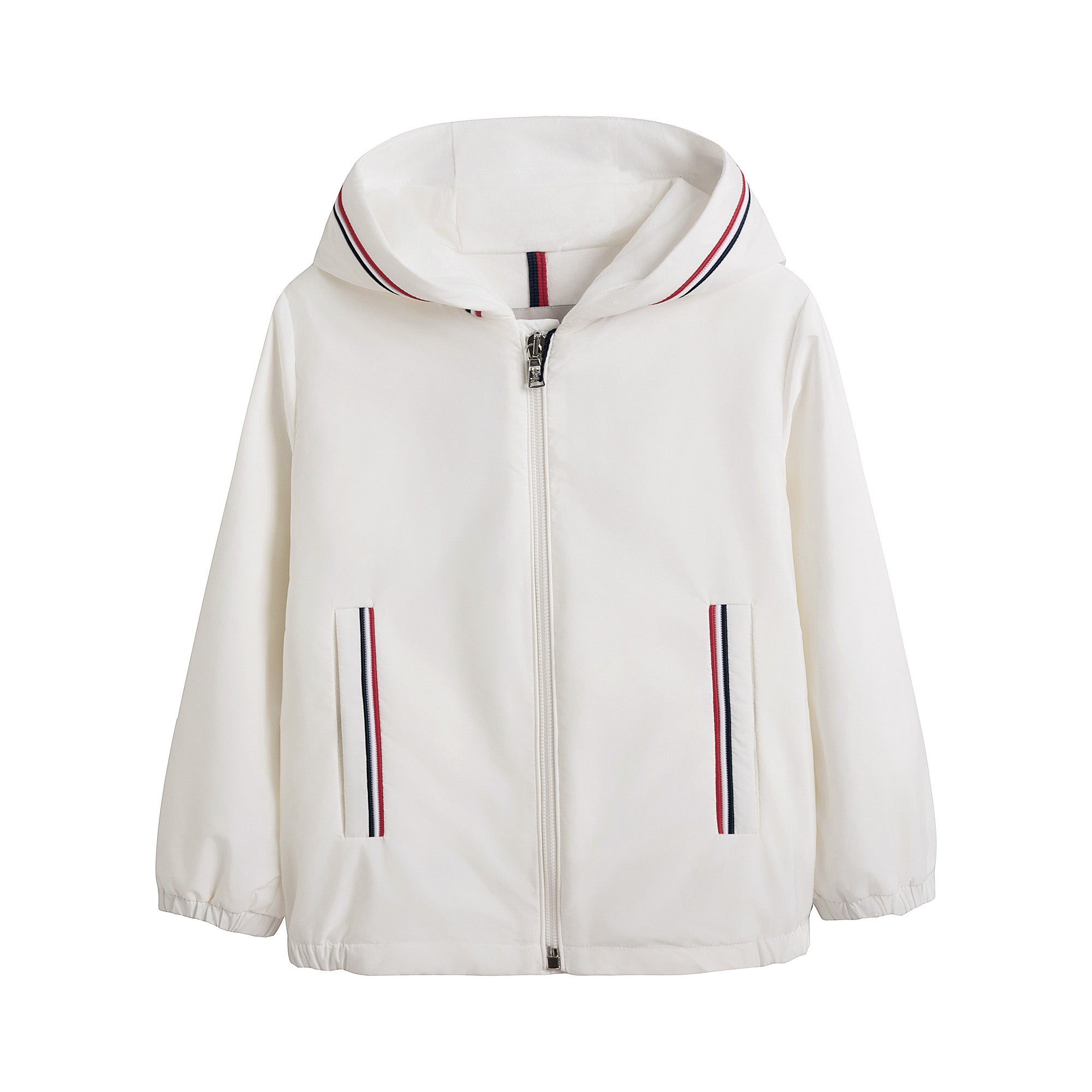 Baby Boys White Zip-Up Jacket