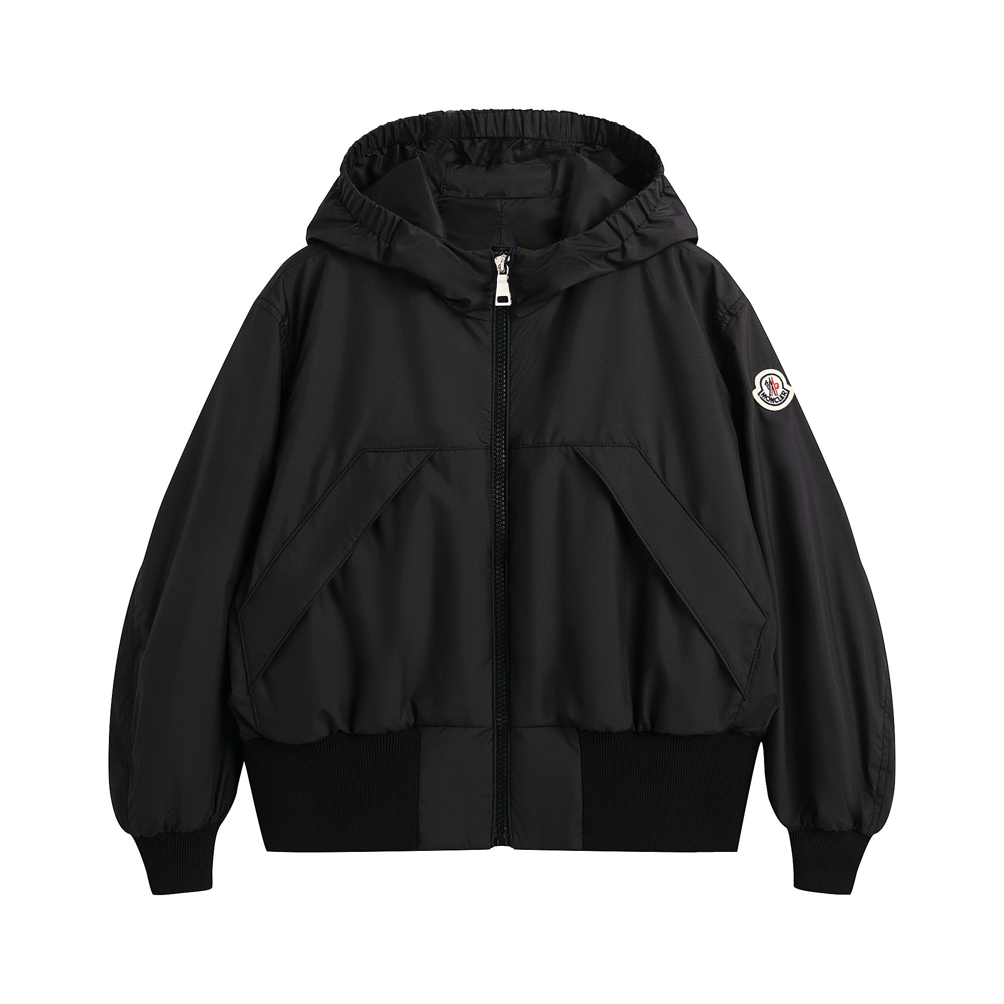 Girls Black Zip-Up Jacket