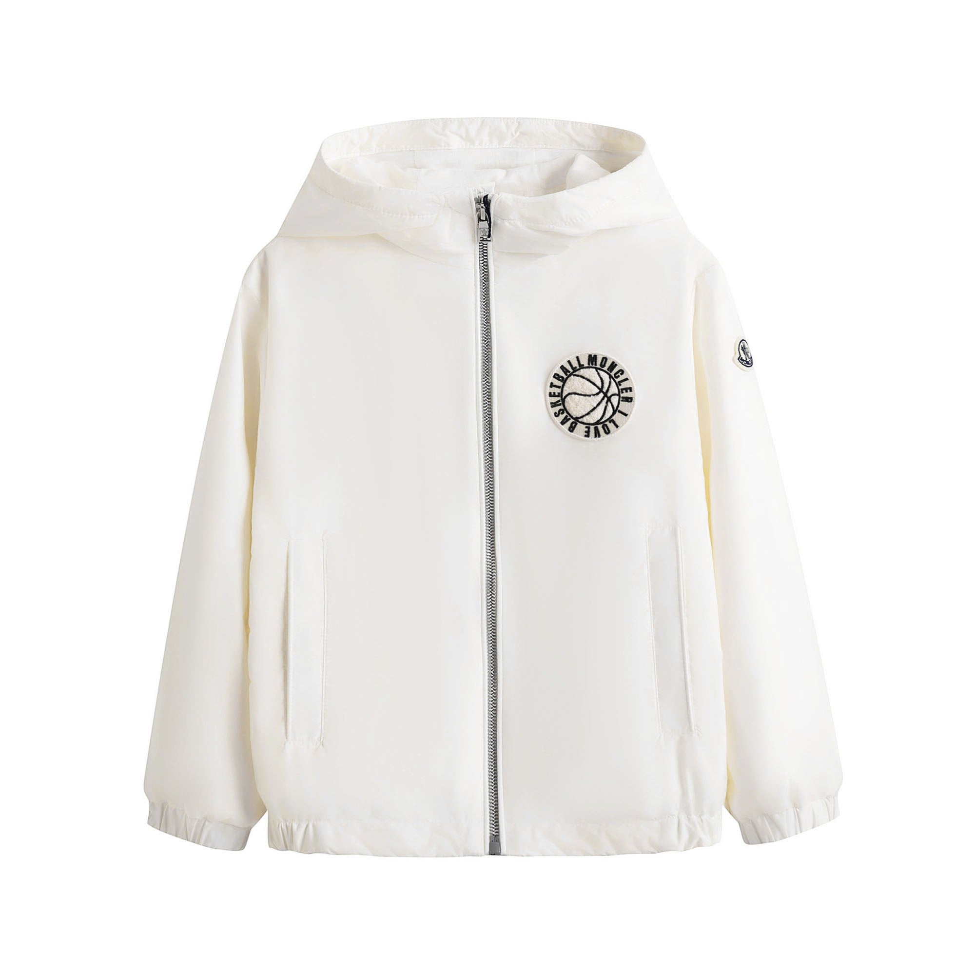 Boys White Zip-Up Jacket