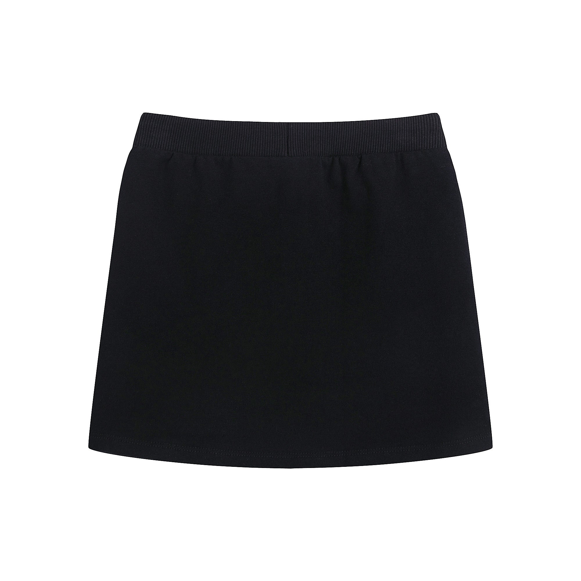 Girls Black Logo Cotton Skirt