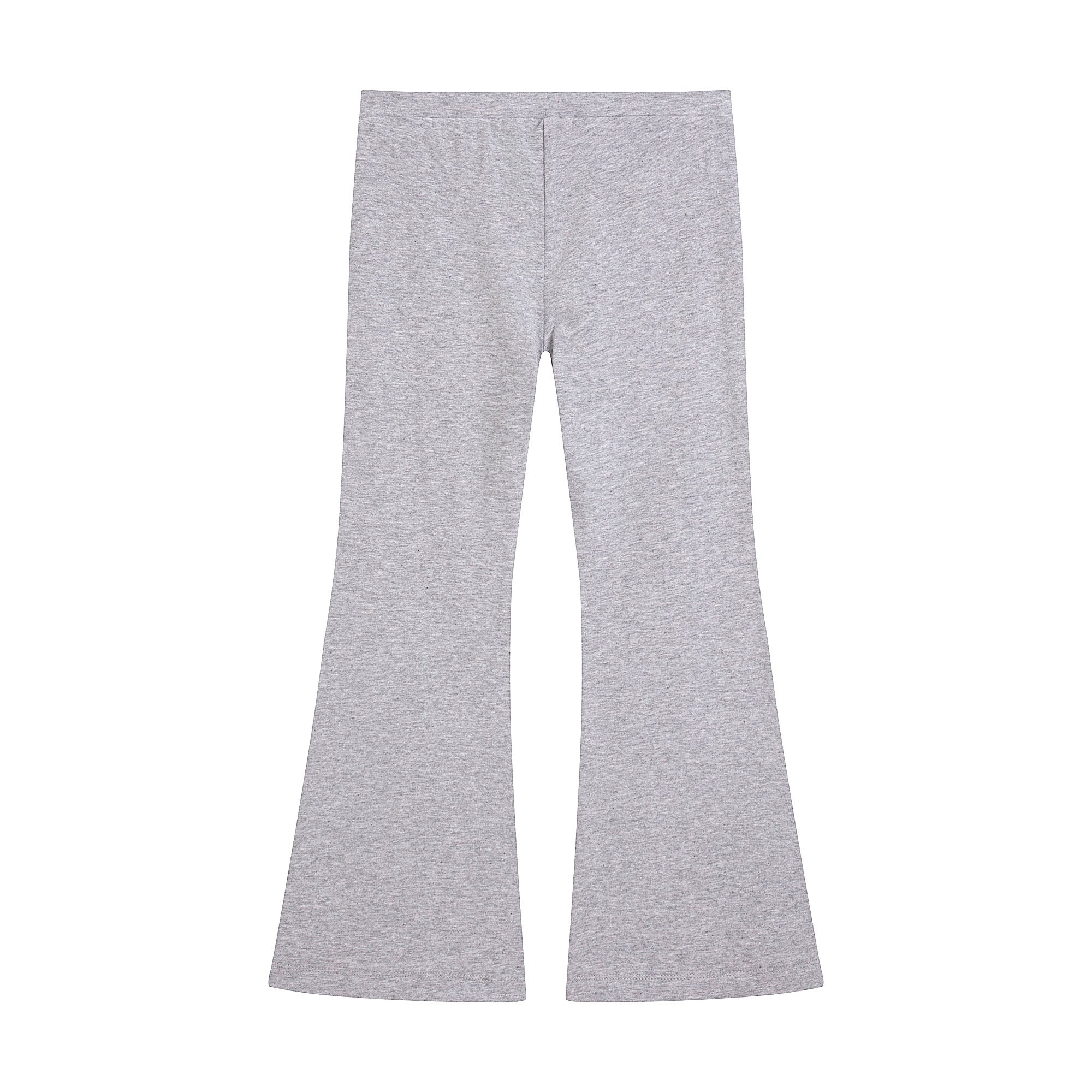 Girls Grey Cotton Flared Trousers