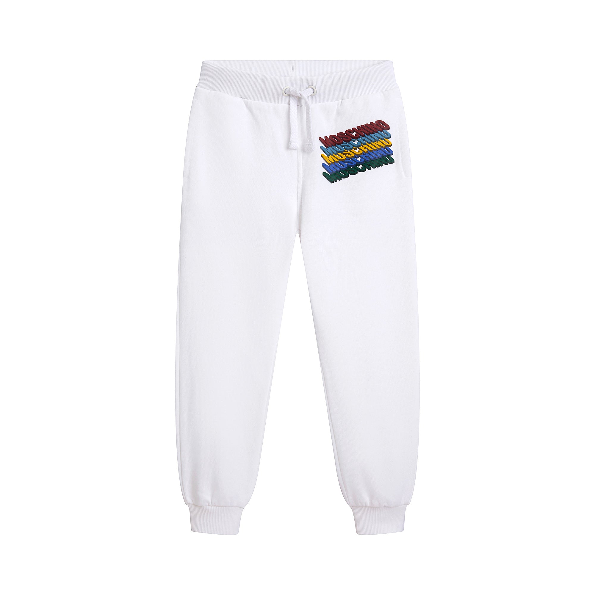 Boys & Girls White Cotton Trousers