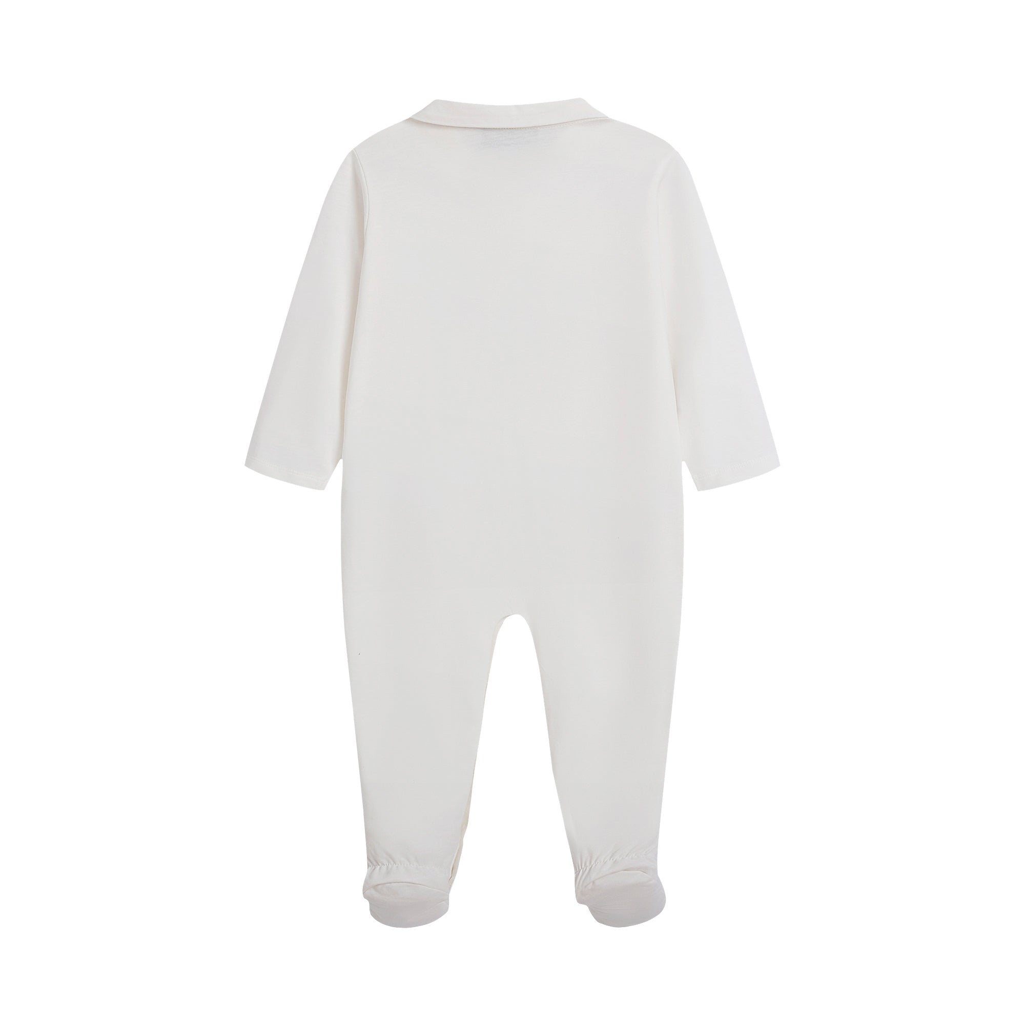 Baby Boys & Girls White Cotton Babysuit