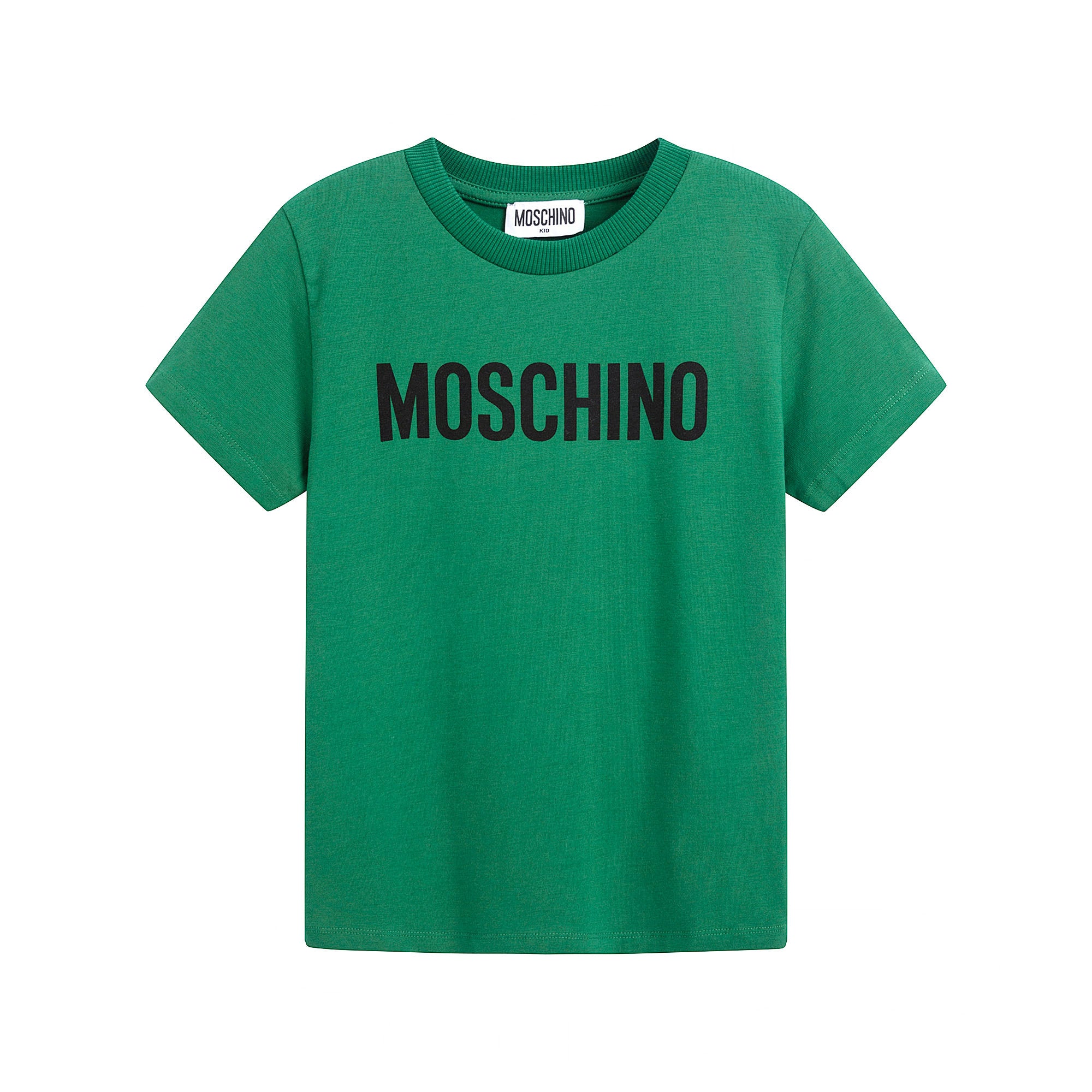 Boys & Girls Green Logo Cotton T-Shirt