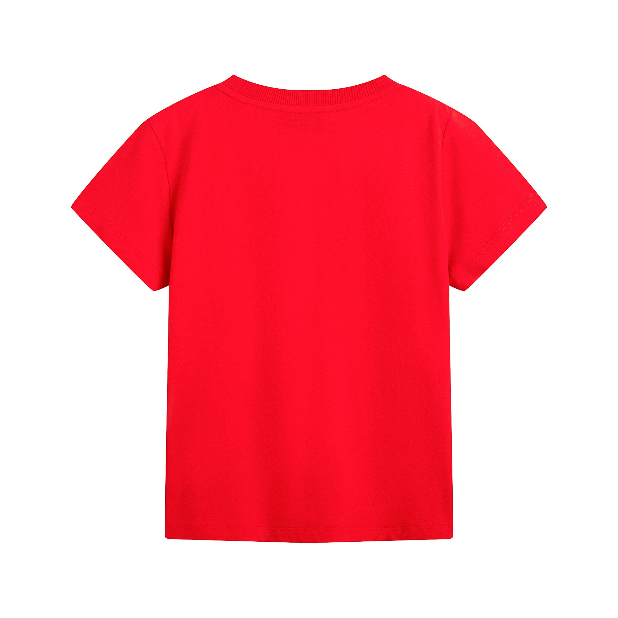 Boys & Girls Red Cotton T-Shirt