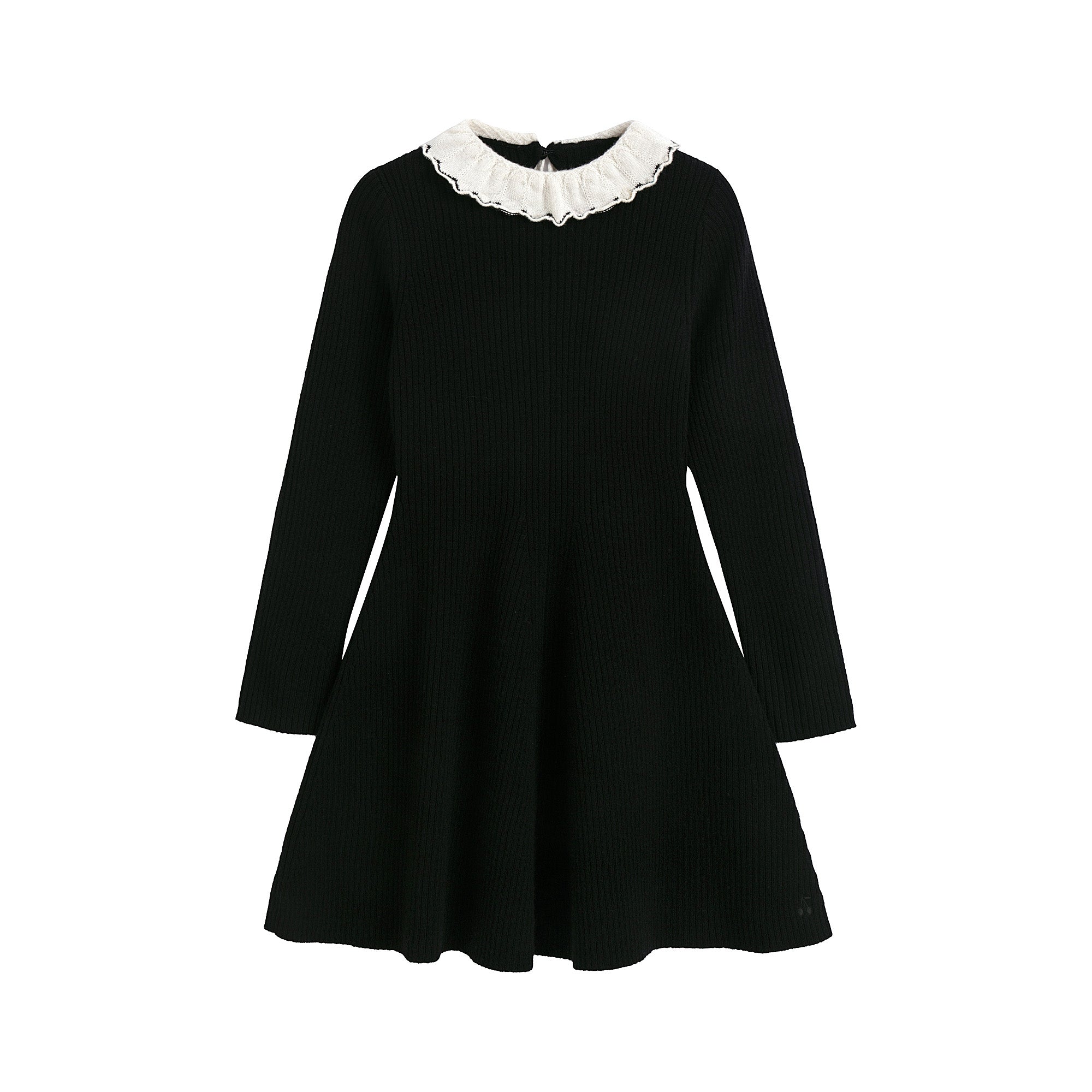 Girls Black Wool Dress