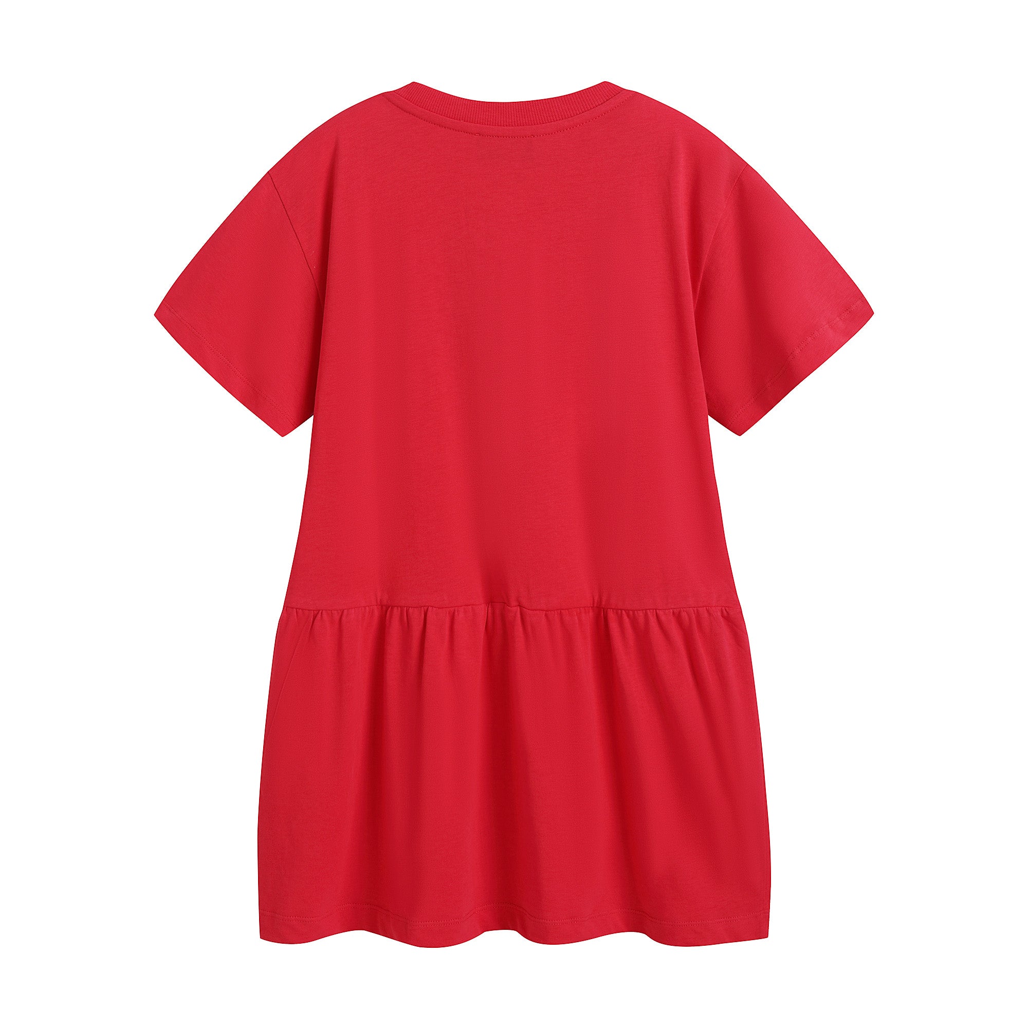 Girls Red Logo Cotton Dress