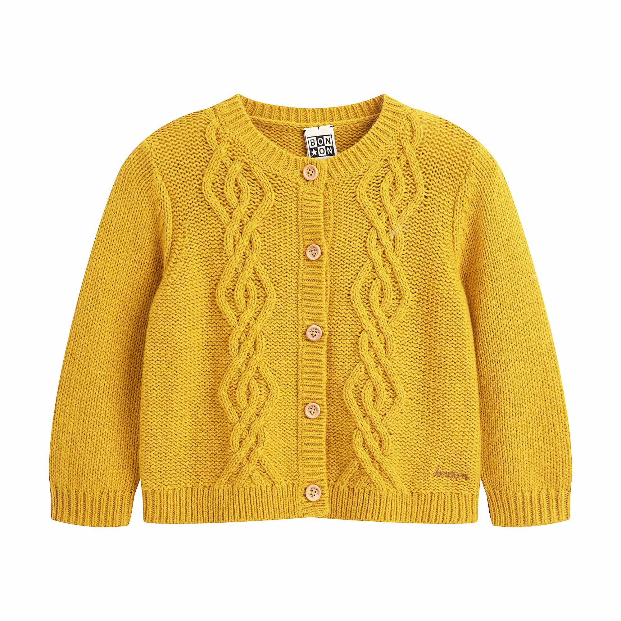 Baby Girls Yellow Cotton Cardigan