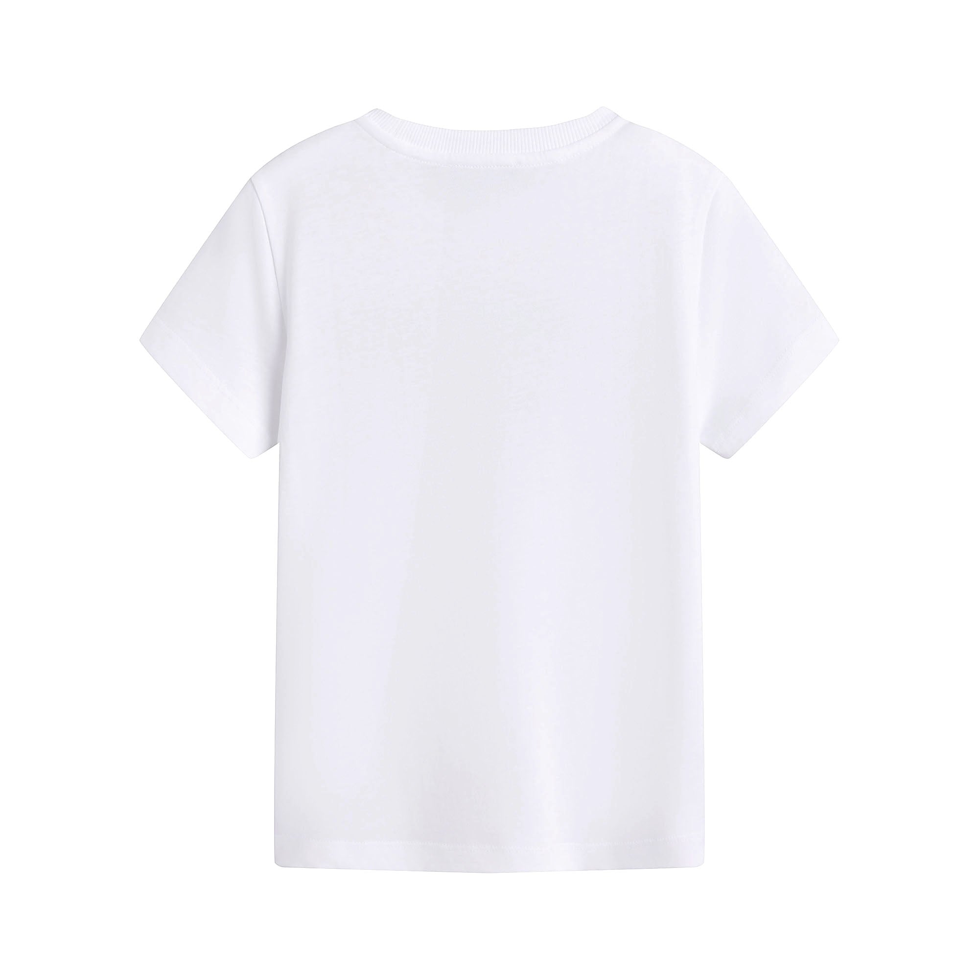 Boys White Cotton T-Shirt