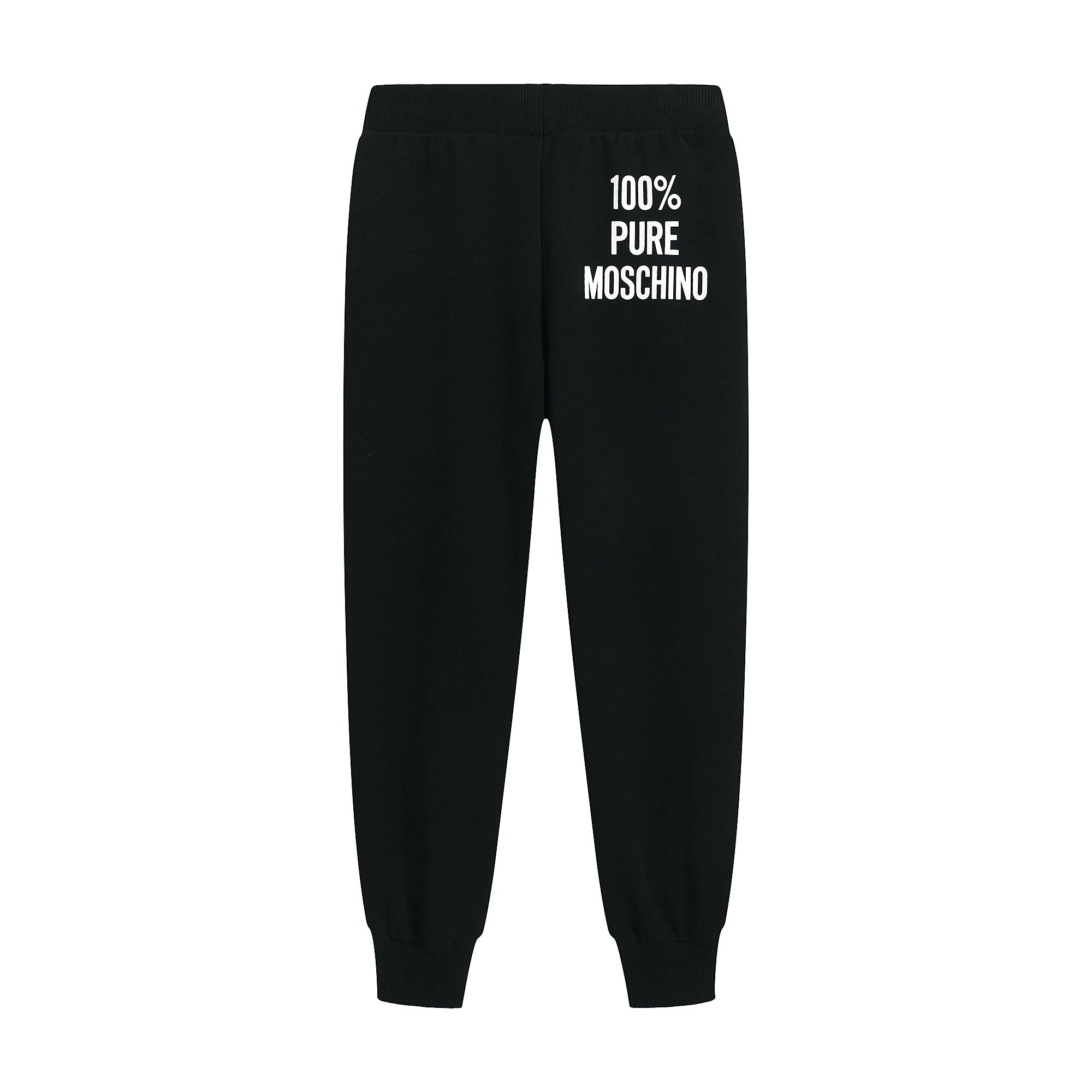 Boys & Girls Black Cotton Trousers