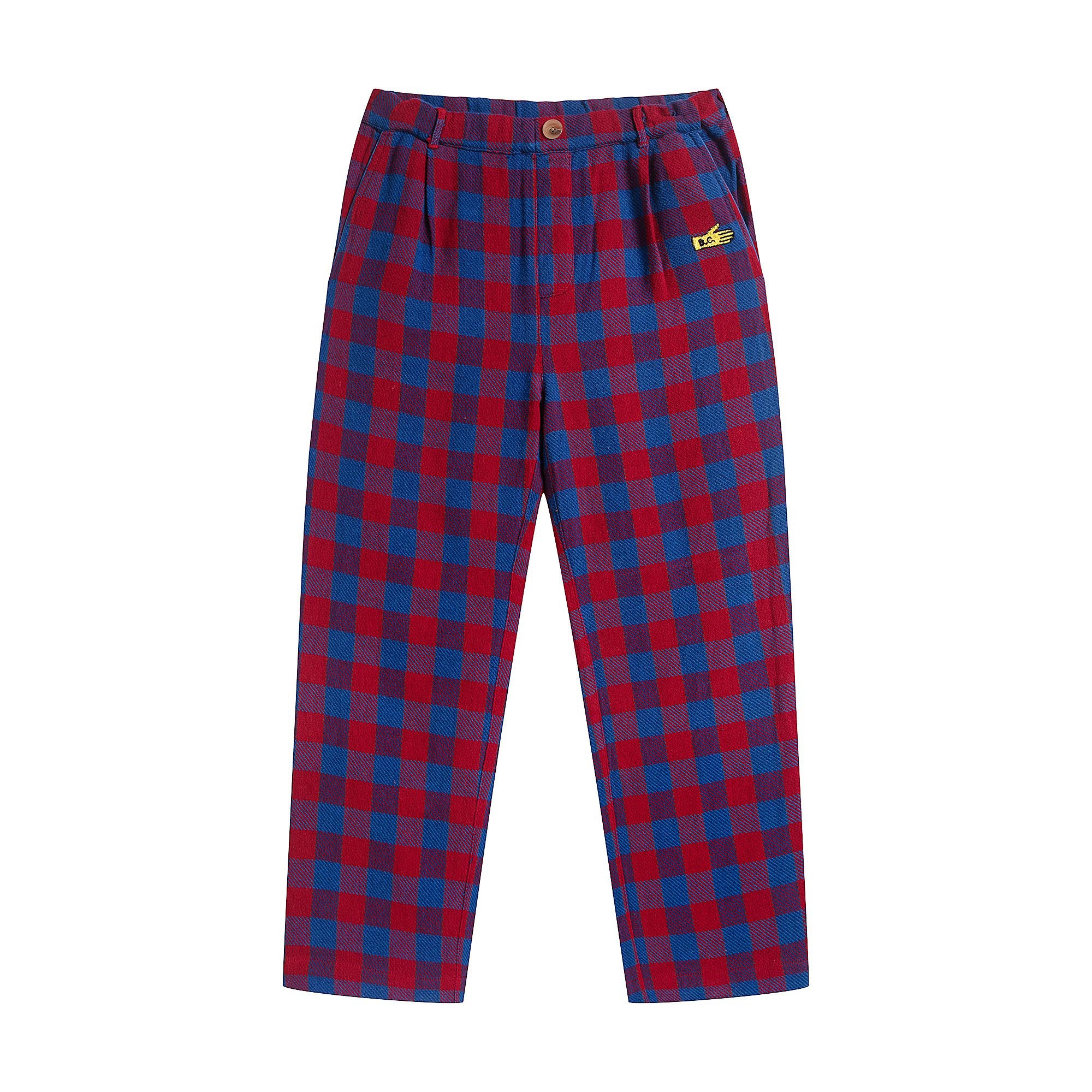 Boys & Girls Blue Check Trousers