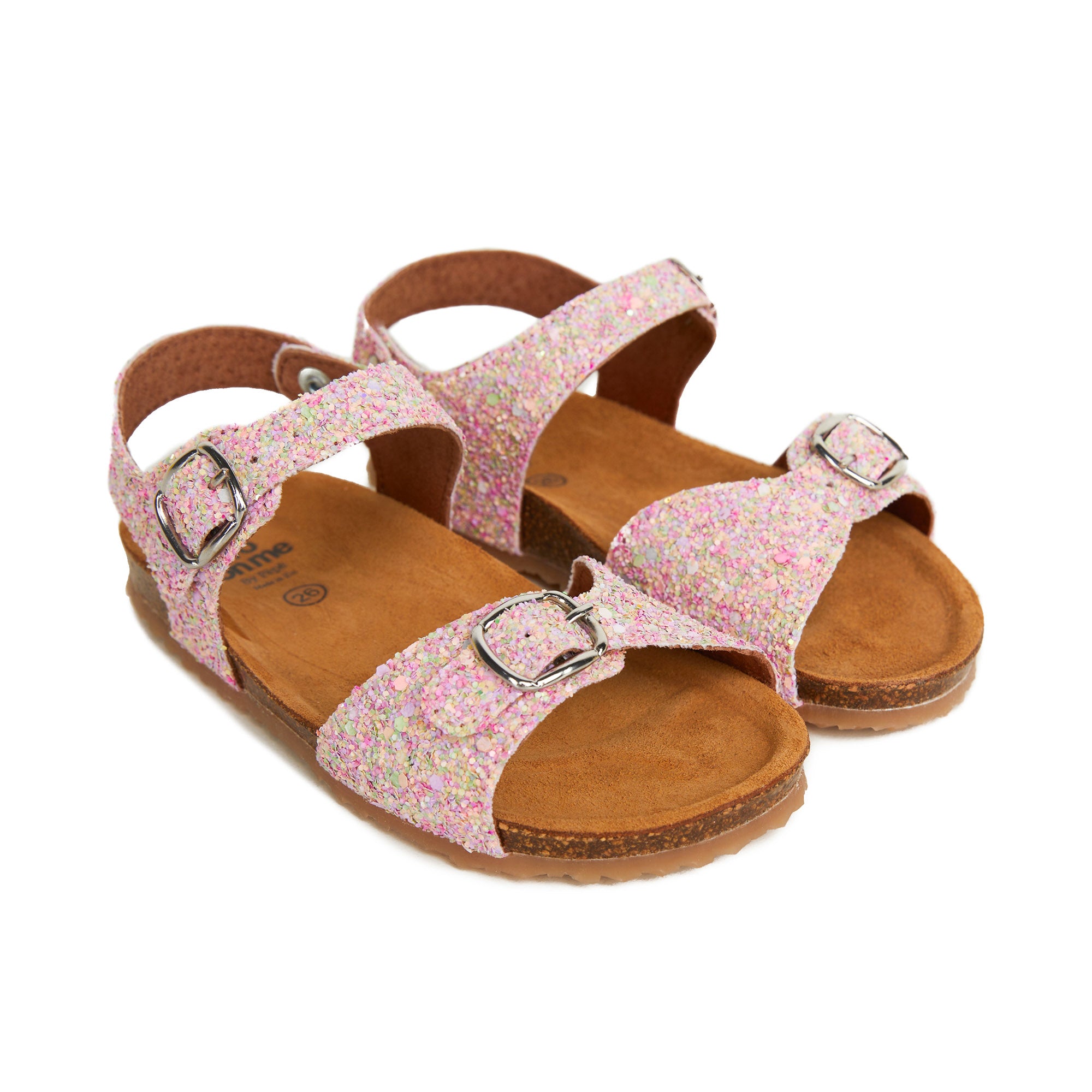 Girls Pink Glitter Sandals