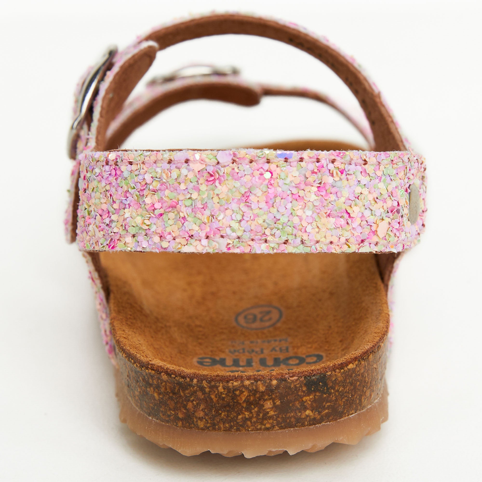 Girls Pink Glitter Sandals