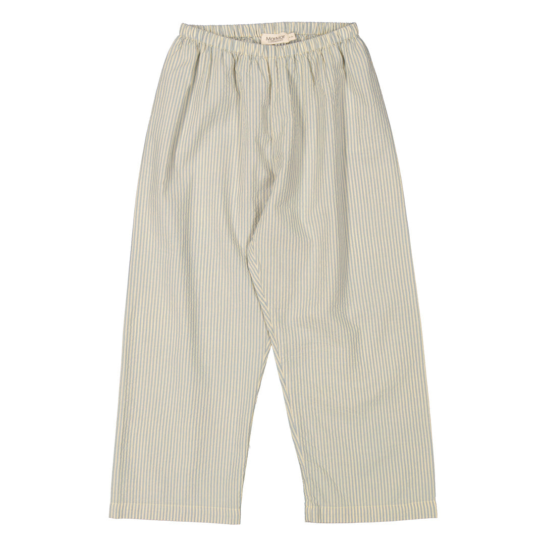 Boys & Girls Blue Grey Stripes Cotton Nightwear Set