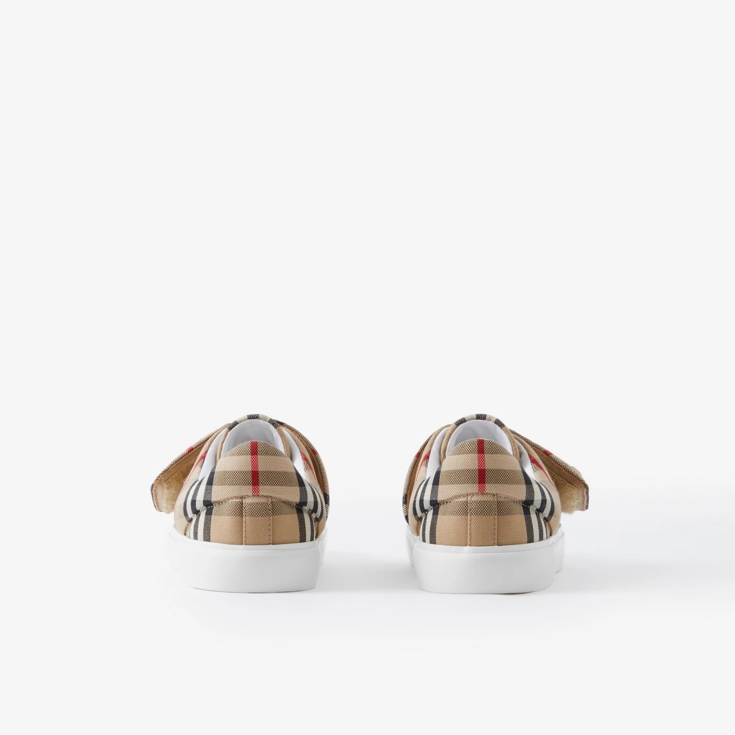 Boys & Girls Beige Check Shoes