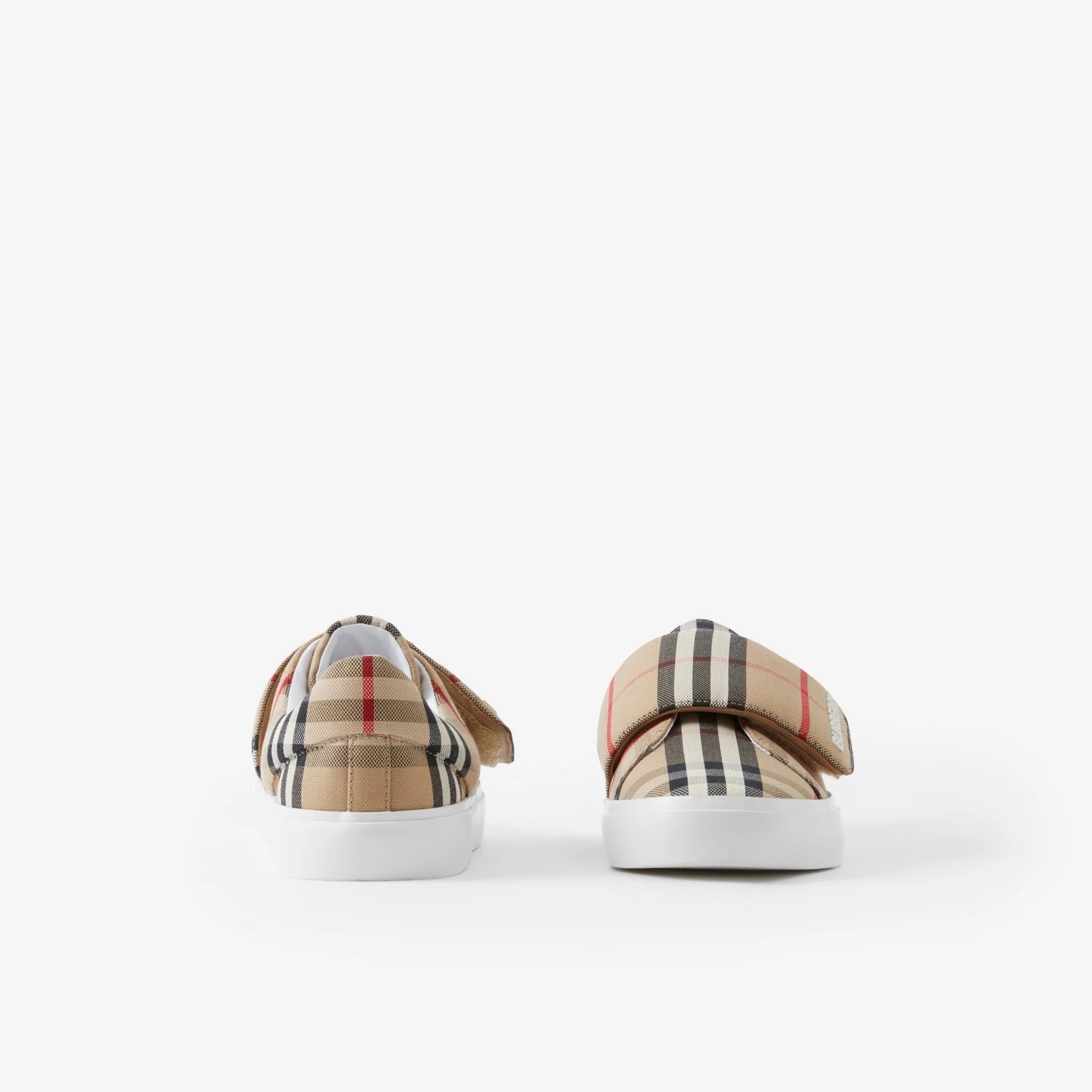 Boys & Girls Beige Check Shoes