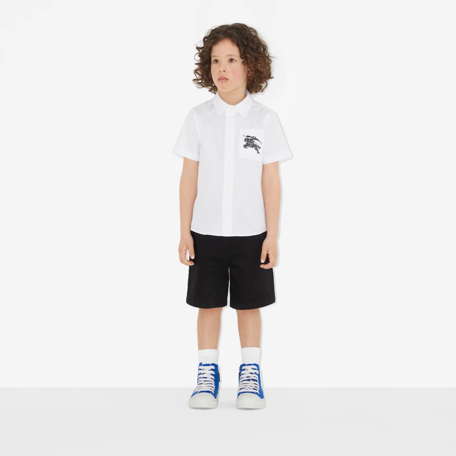 Boys Black Cotton Shorts