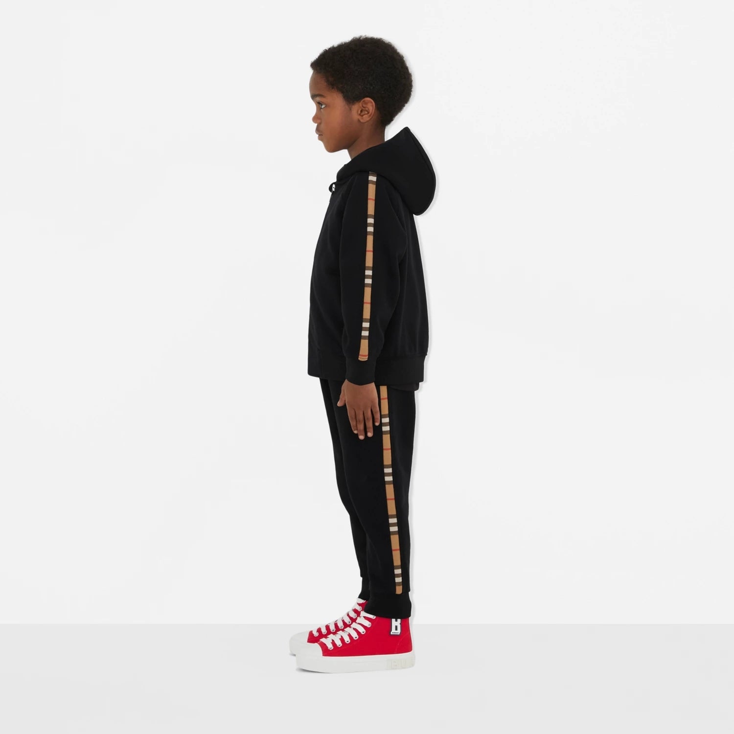 Boys & Girls Black Cotton Trousers