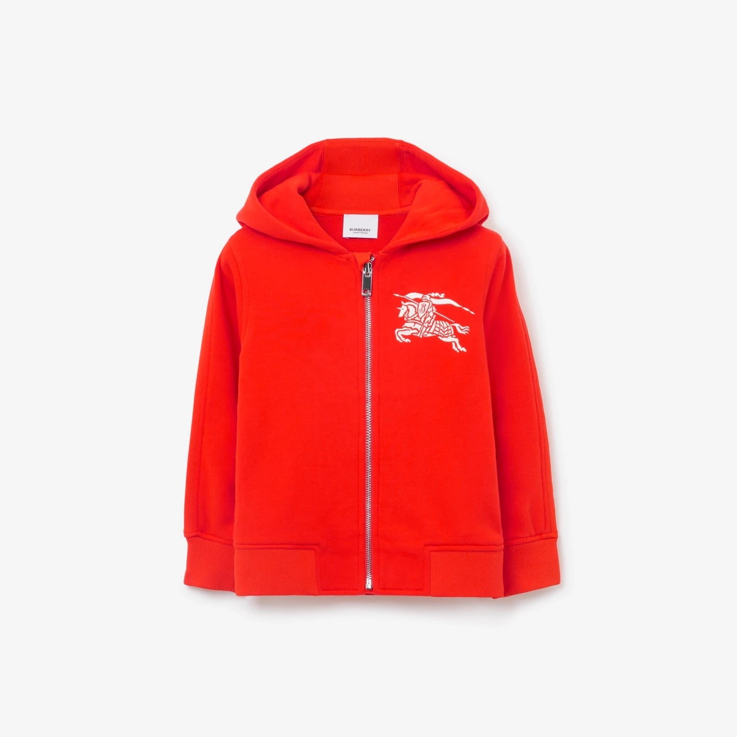 Boys & Girls Red Cotton Zip-Up Top