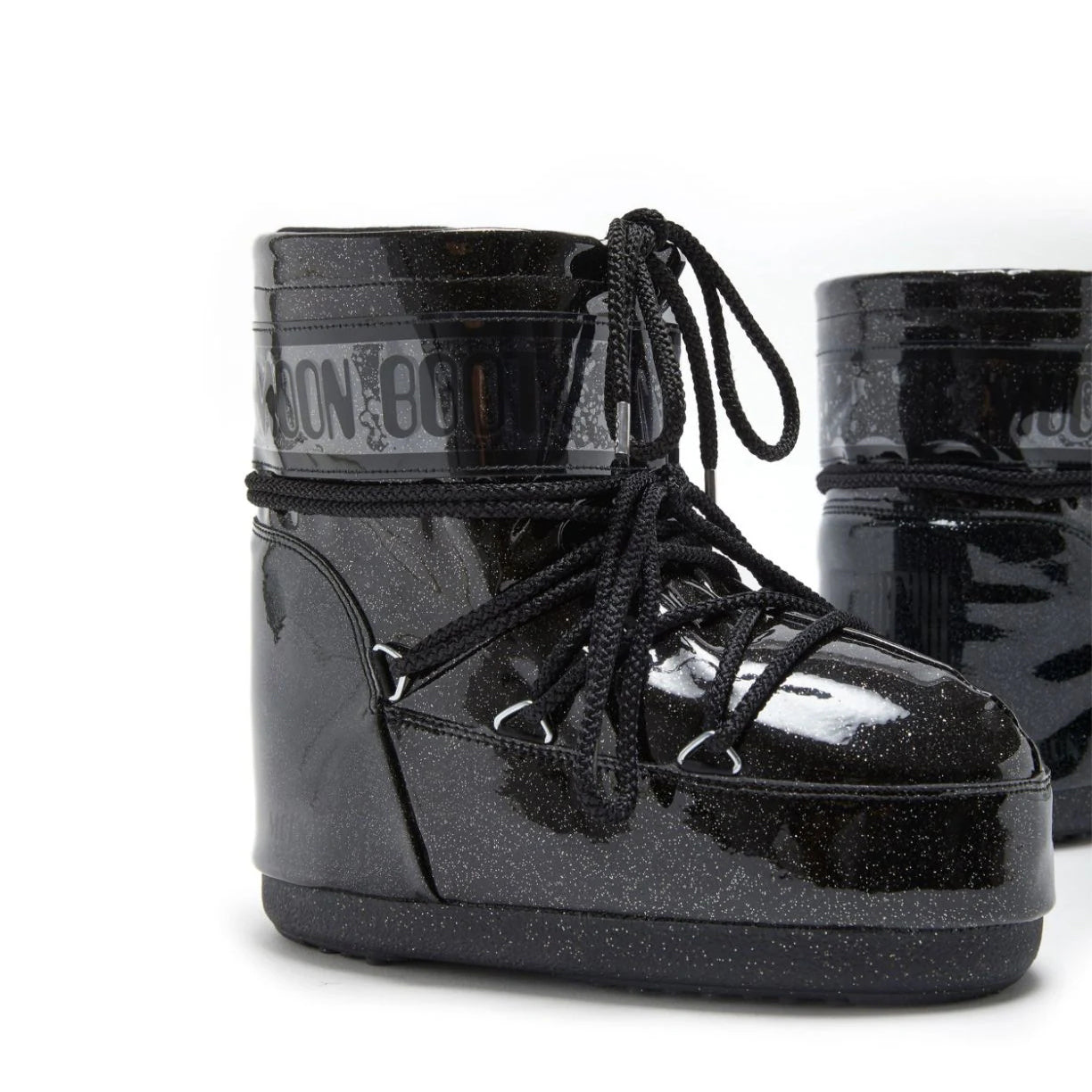 Adult Black Glitter "ICON LOW" Boots