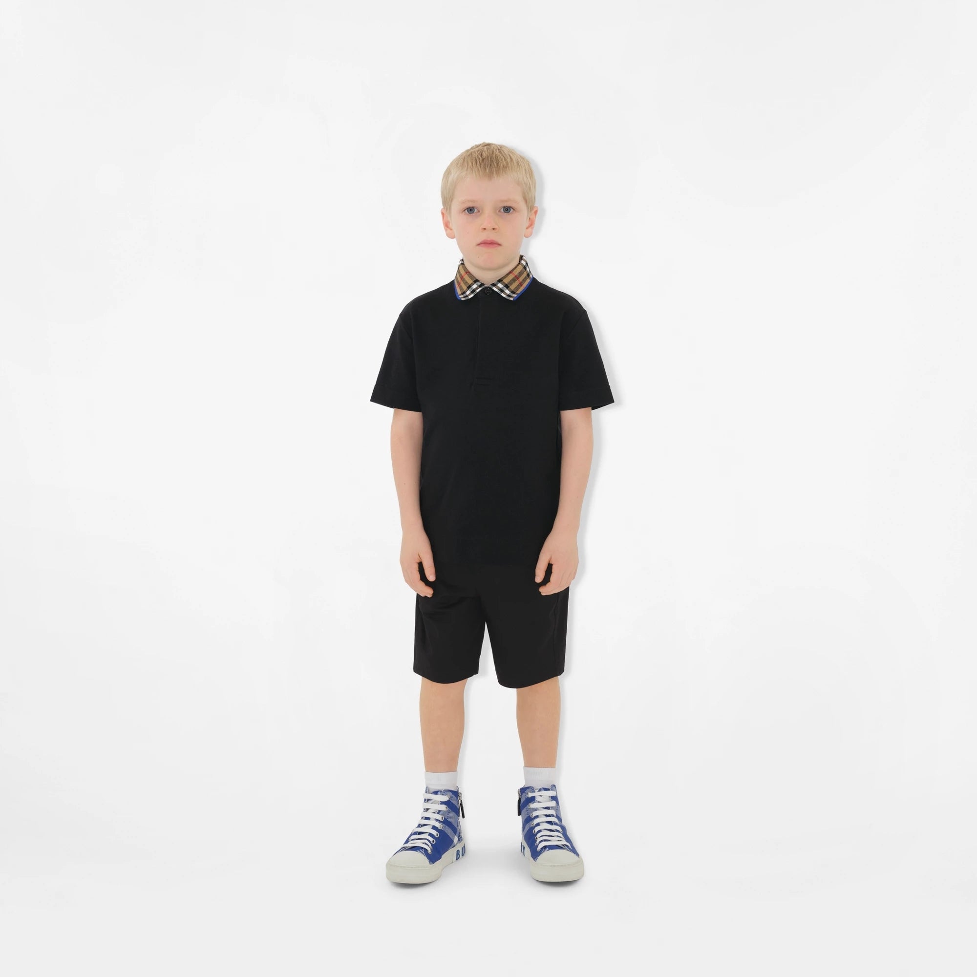 Boys Black Cotton Shorts