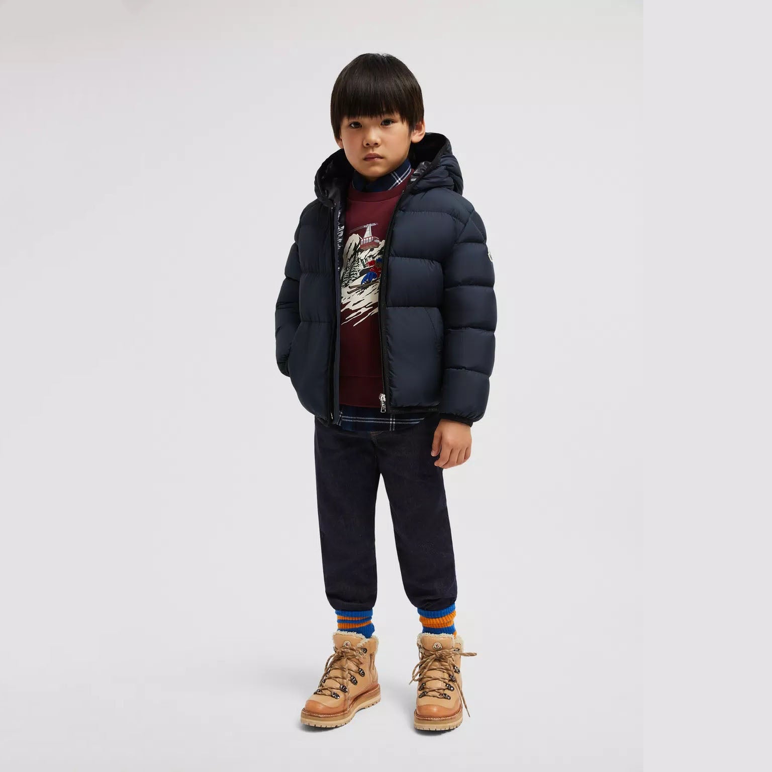 Boys Dark Blue "MATTAN" Padded Down Jacket