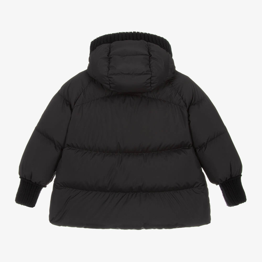 Girls Black "RONDA" Padded Down Coat