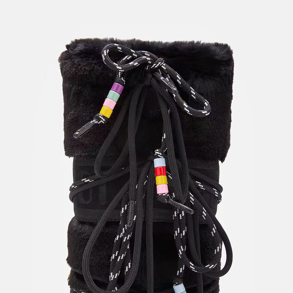 Women Black "ICON FAUX FUR" Boots