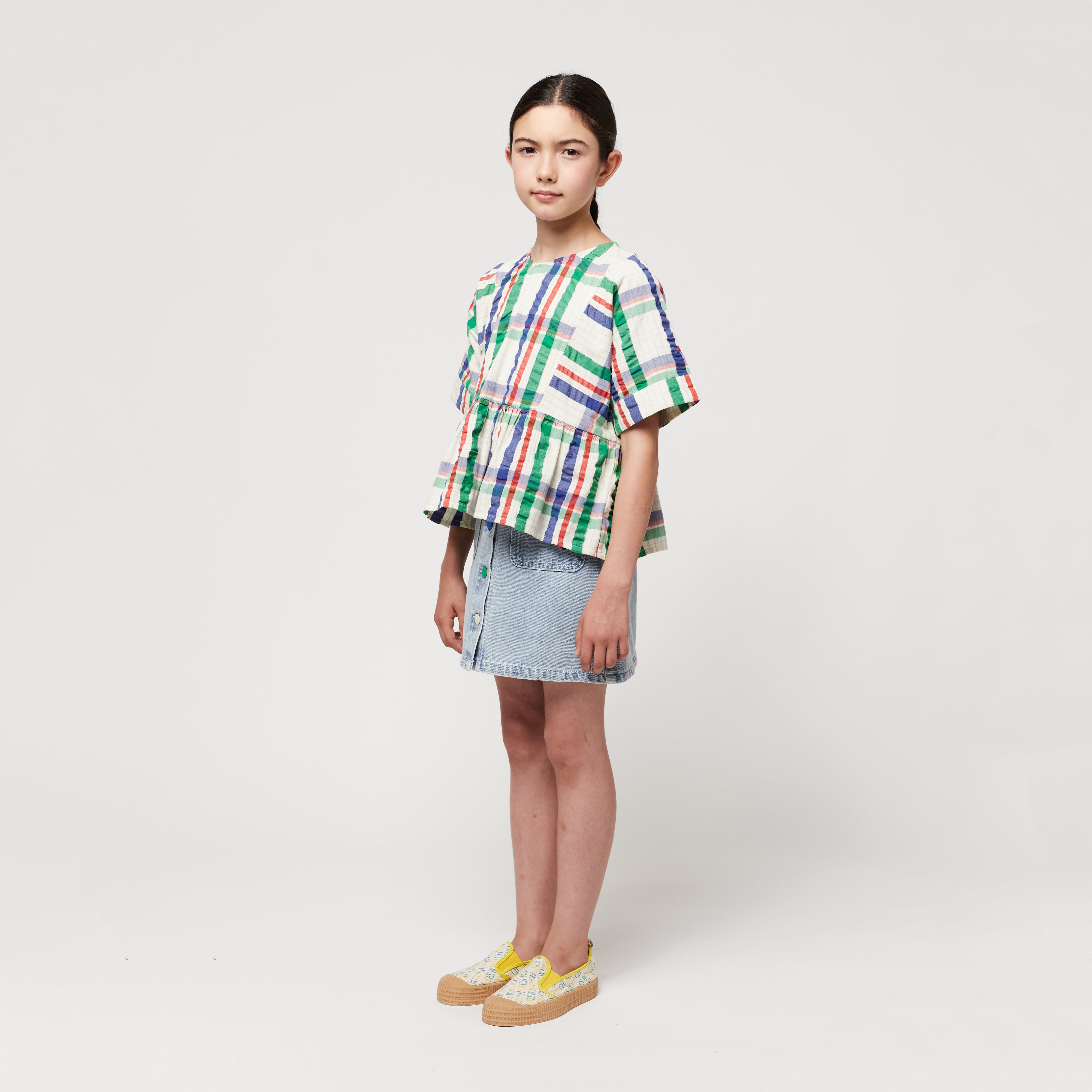 Girls Multicolor Stripes Cotton Top