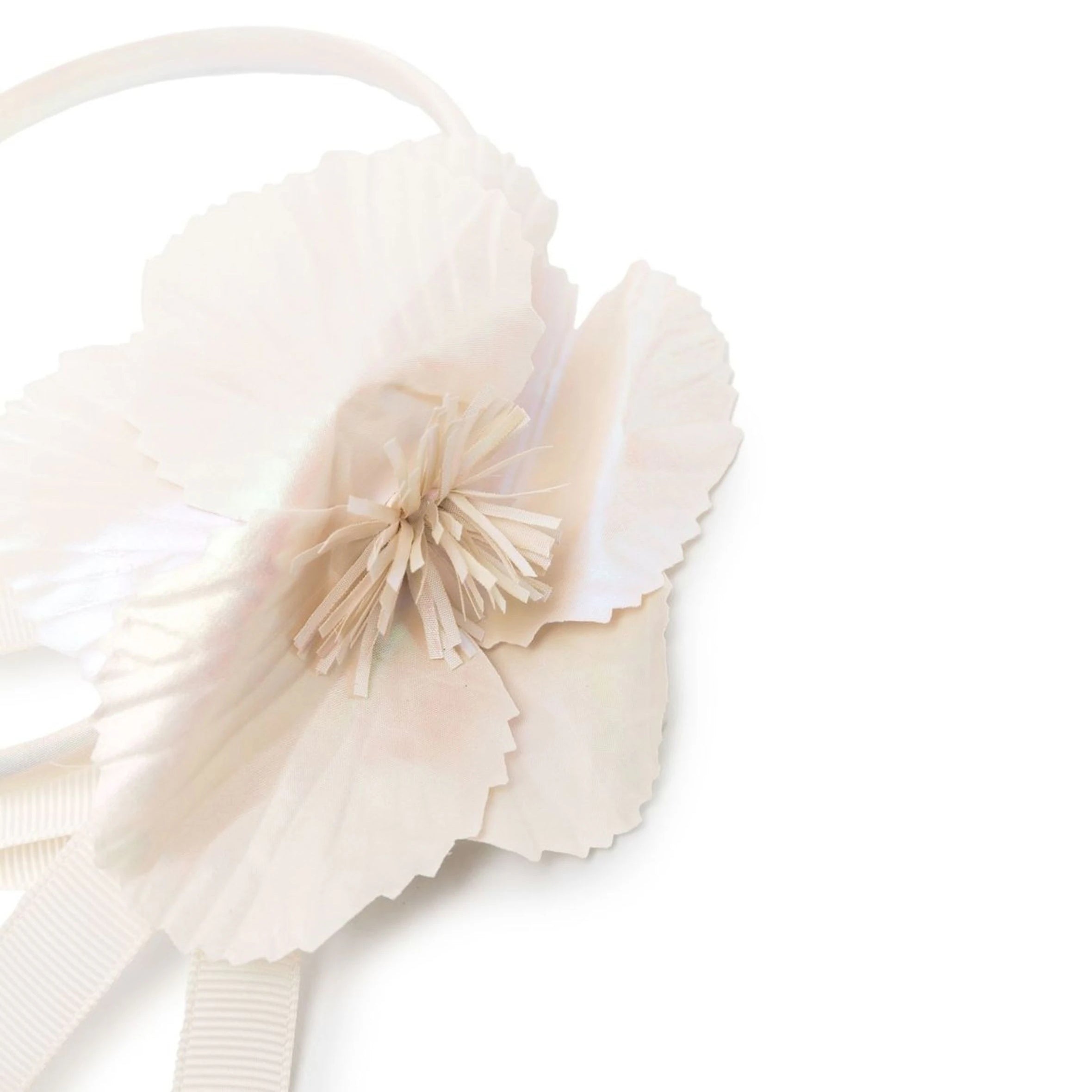 Girls Perle White Flower Headband