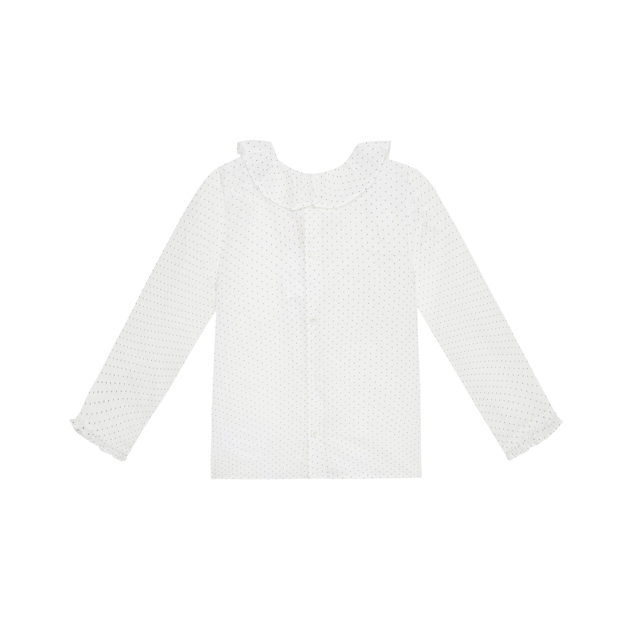 Baby Girls White Ruffled Cotton Top