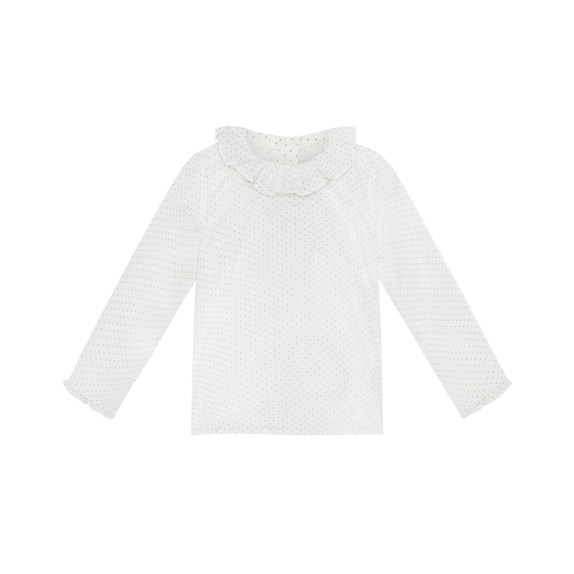 Baby Girls White Ruffled Cotton Top