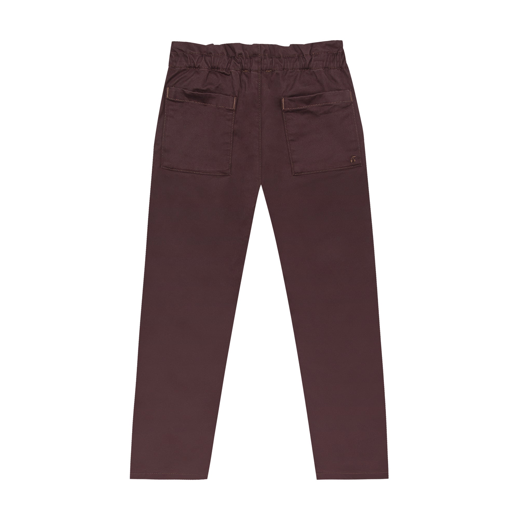 Girls Wine Red Cotton Trousers