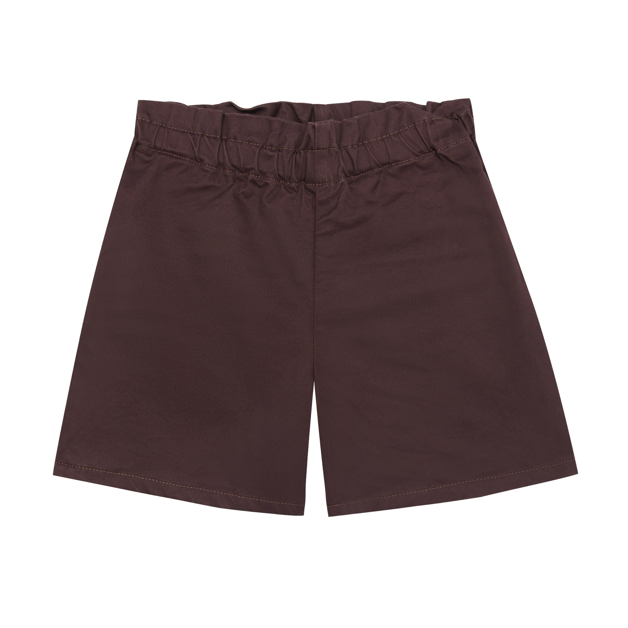 Girls Wine Red Cotton Shorts