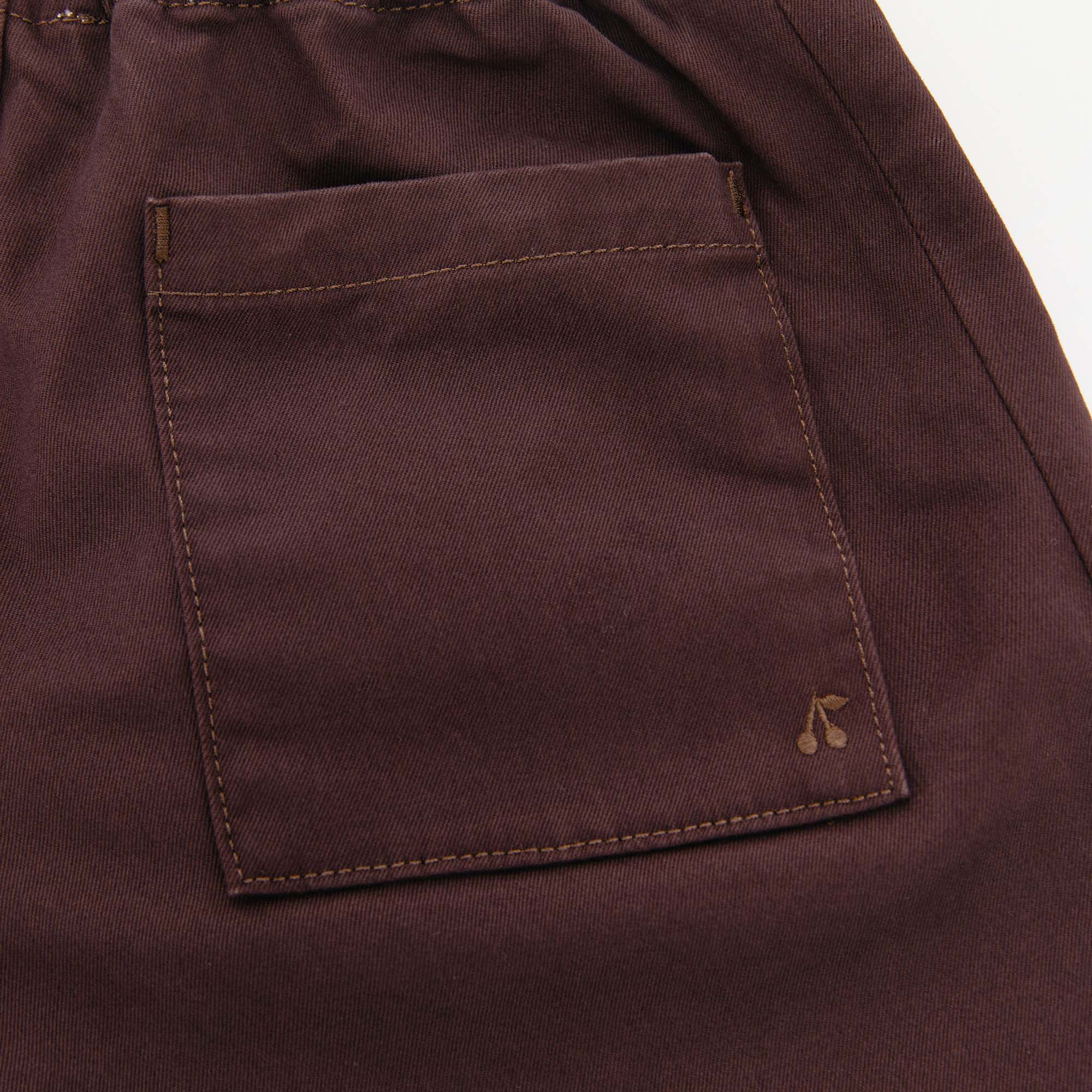 Girls Wine Red Cotton Shorts