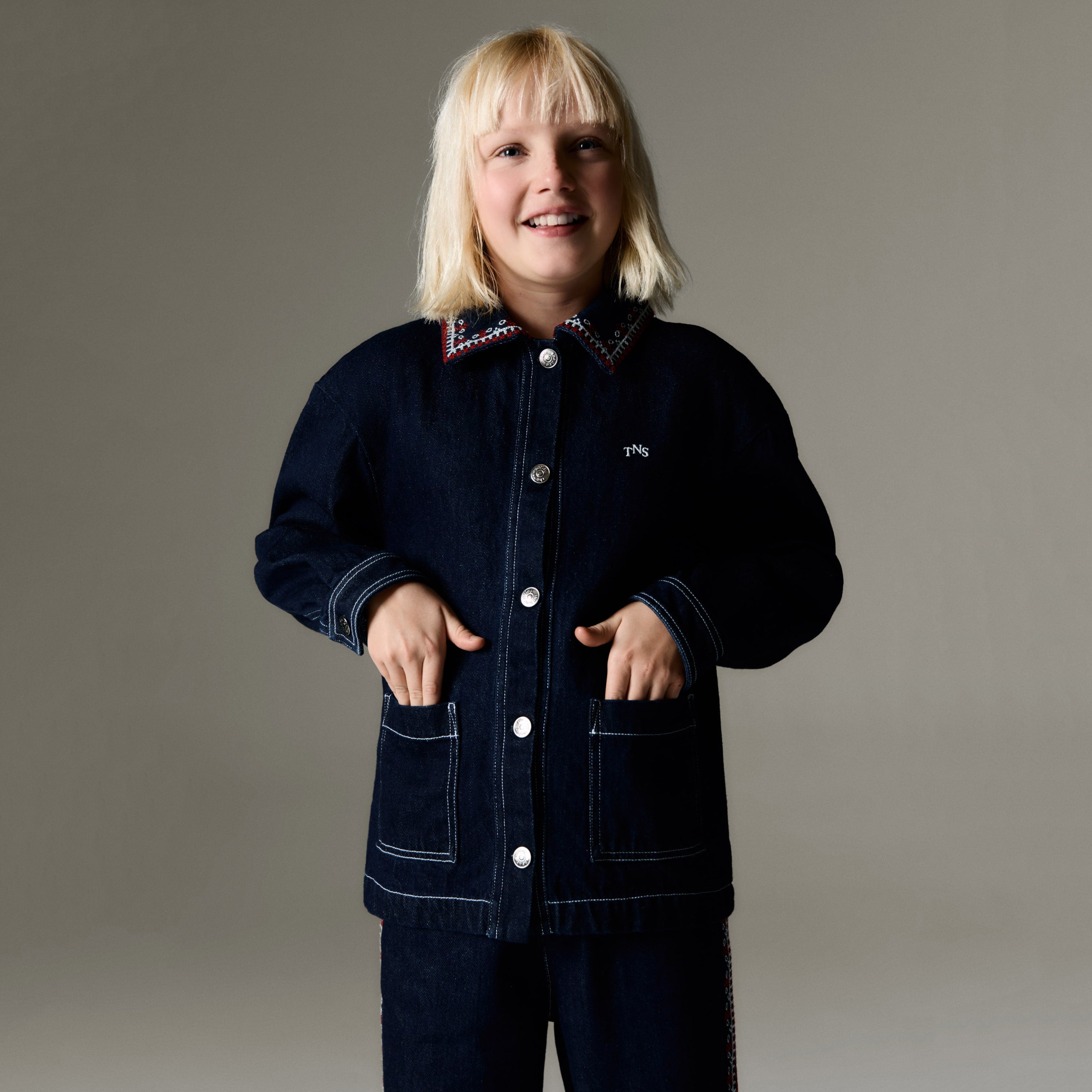 Girls Dark Blue Denim Jacket