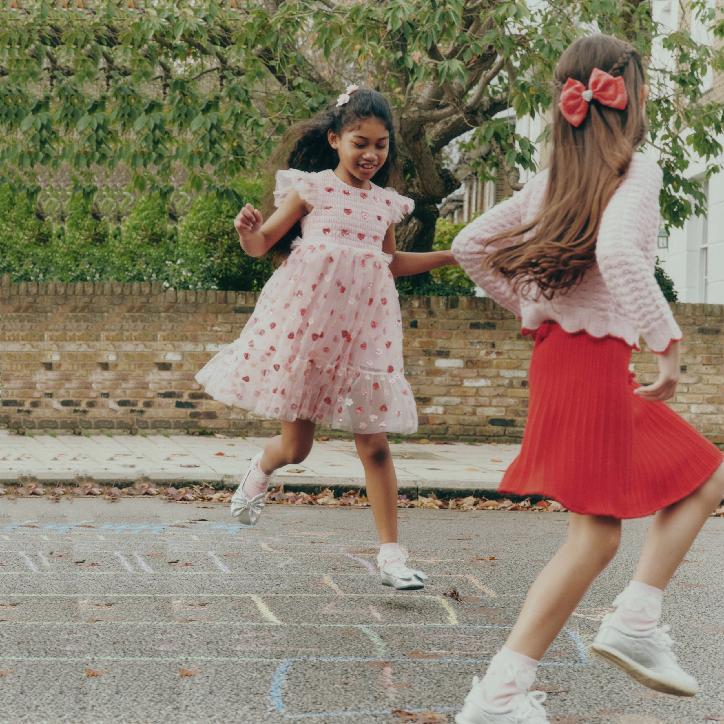 Girls Pink Sequin Tulle Dress
