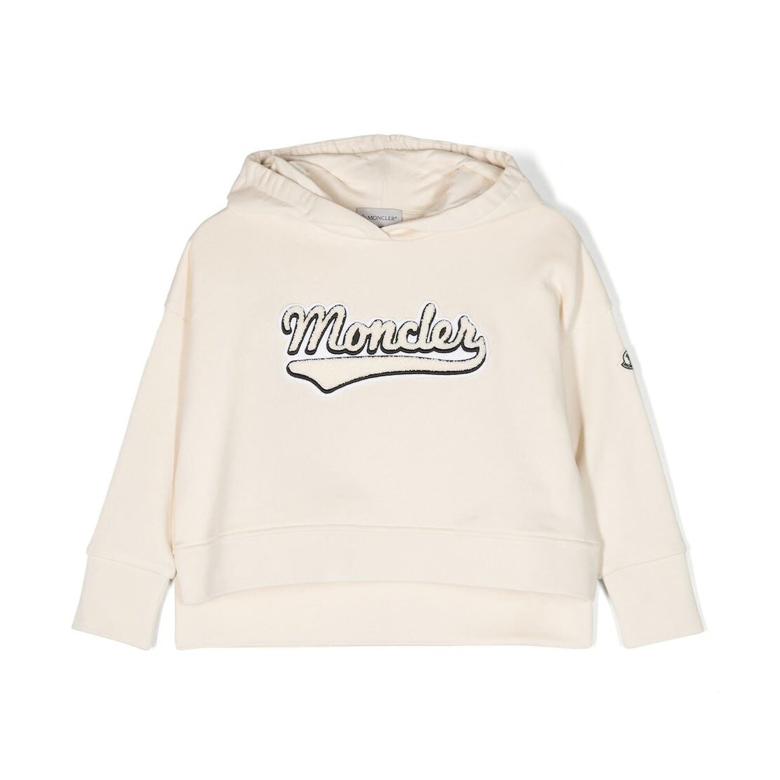 Boys & Girls White Logo Hooded Sweatshirt