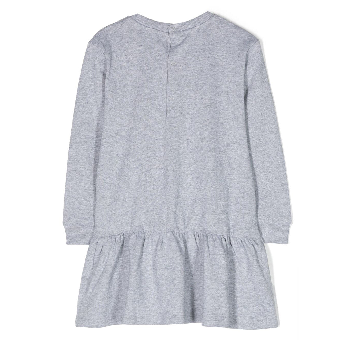 Baby Girls Grey Printed Cotton Dress