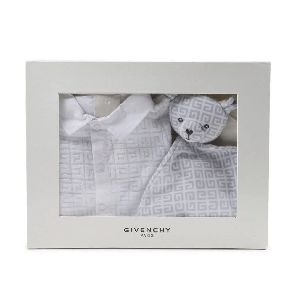 Baby Boys & Girls White Cotton Babysuit Set